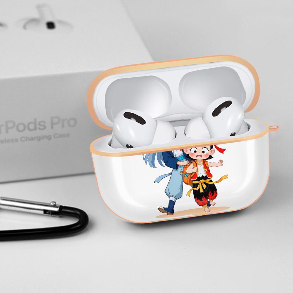 Ne Zha 2 ナタ 魔童の大暴れ 【AirPods Pro用】ハードシェル保護ケース｜耐衝撃・防指紋・カラビナ付き商品仕様