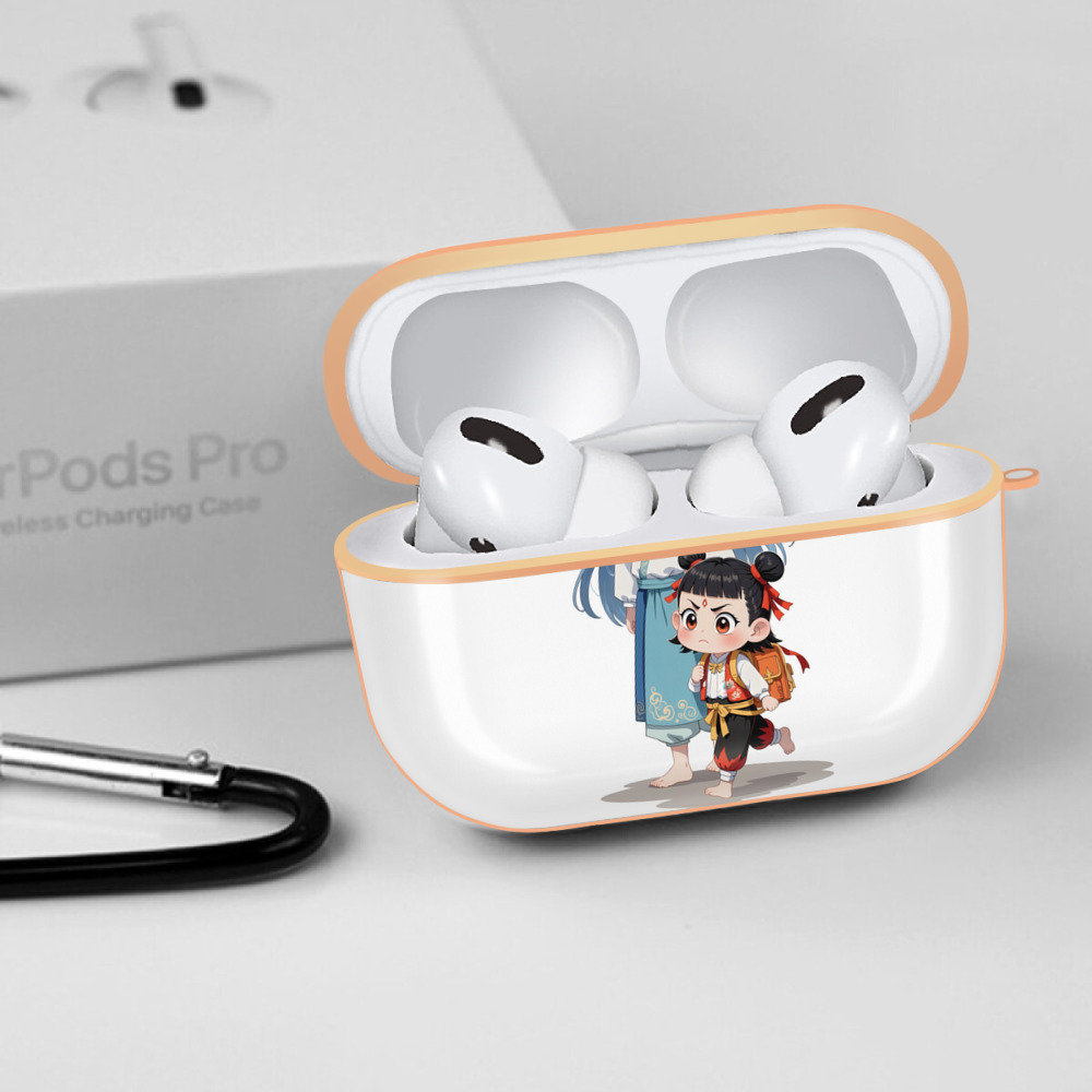 Ne Zha 2 ナタ 魔童の大暴れ 【AirPods Pro用】ハードシェル保護ケース｜耐衝撃・防指紋・カラビナ付き商品仕様