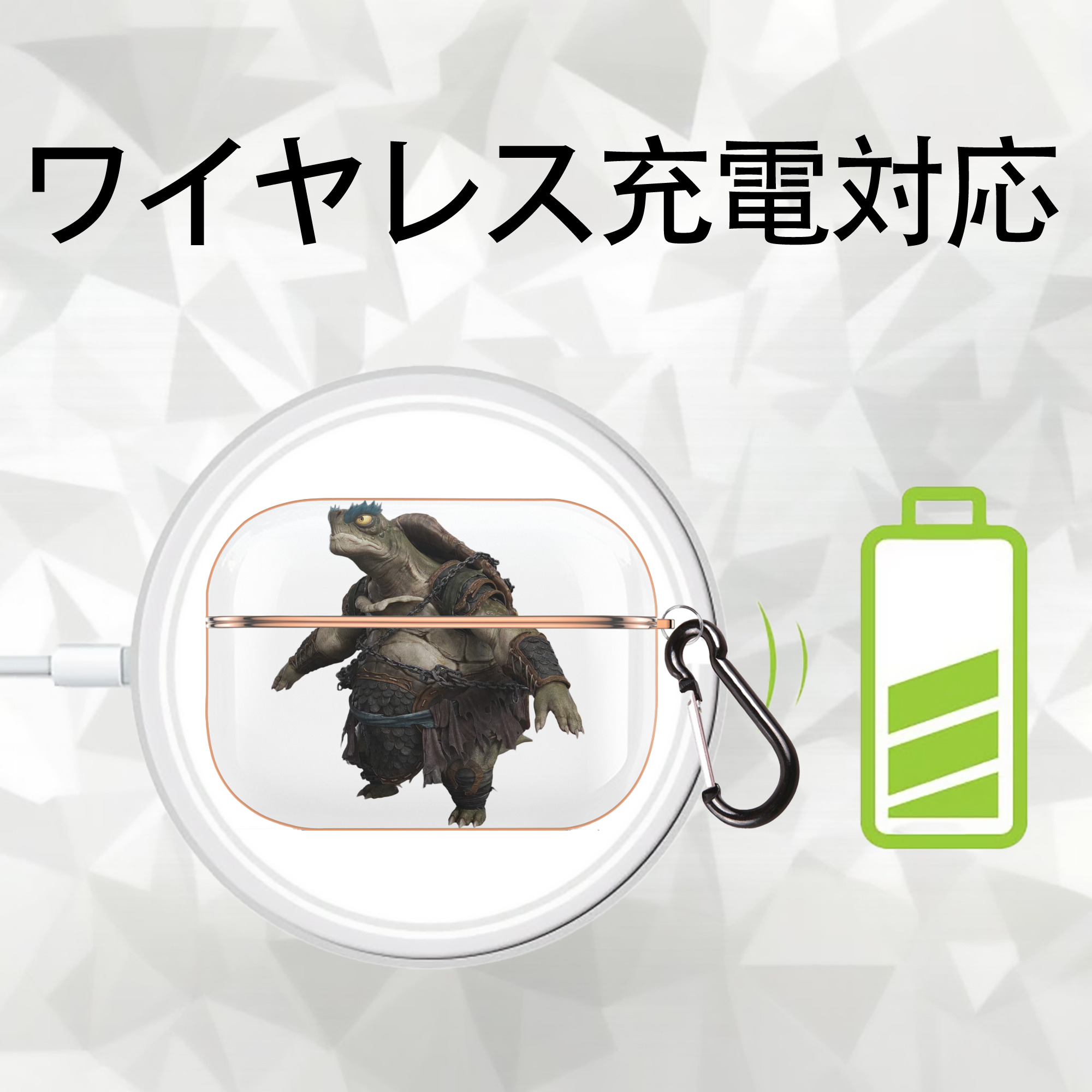 Ne Zha 2 ナタ 魔童の大暴れ 【AirPods Pro用】ハードシェル保護ケース｜耐衝撃・防指紋・カラビナ付き商品仕様