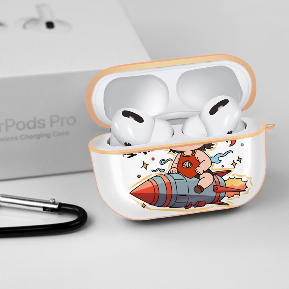 Ne Zha 2 ナタ 魔童の大暴れ 【AirPods Pro用】ハードシェル保護ケース｜耐衝撃・防指紋・カラビナ付き商品仕様