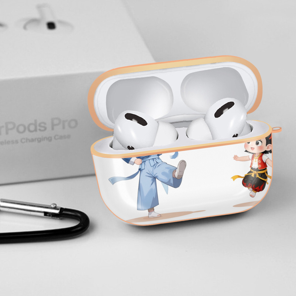 Ne Zha 2 ナタ 魔童の大暴れ 【AirPods Pro用】ハードシェル保護ケース｜耐衝撃・防指紋・カラビナ付き商品仕様