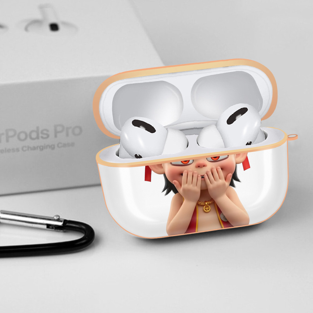 Ne Zha 2 ナタ 魔童の大暴れ 【AirPods Pro用】ハードシェル保護ケース｜耐衝撃・防指紋・カラビナ付き商品仕様