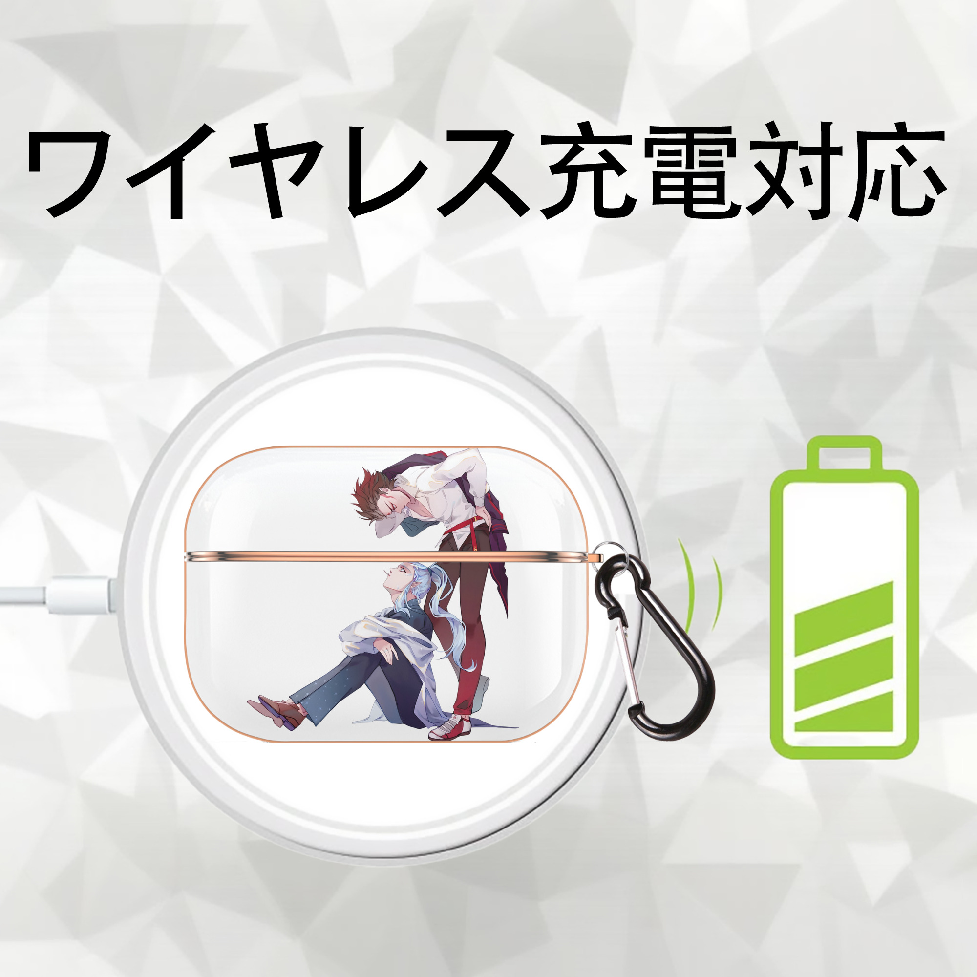 Ne Zha 2 ナタ 魔童の大暴れ 【AirPods Pro用】ハードシェル保護ケース｜耐衝撃・防指紋・カラビナ付き商品仕様