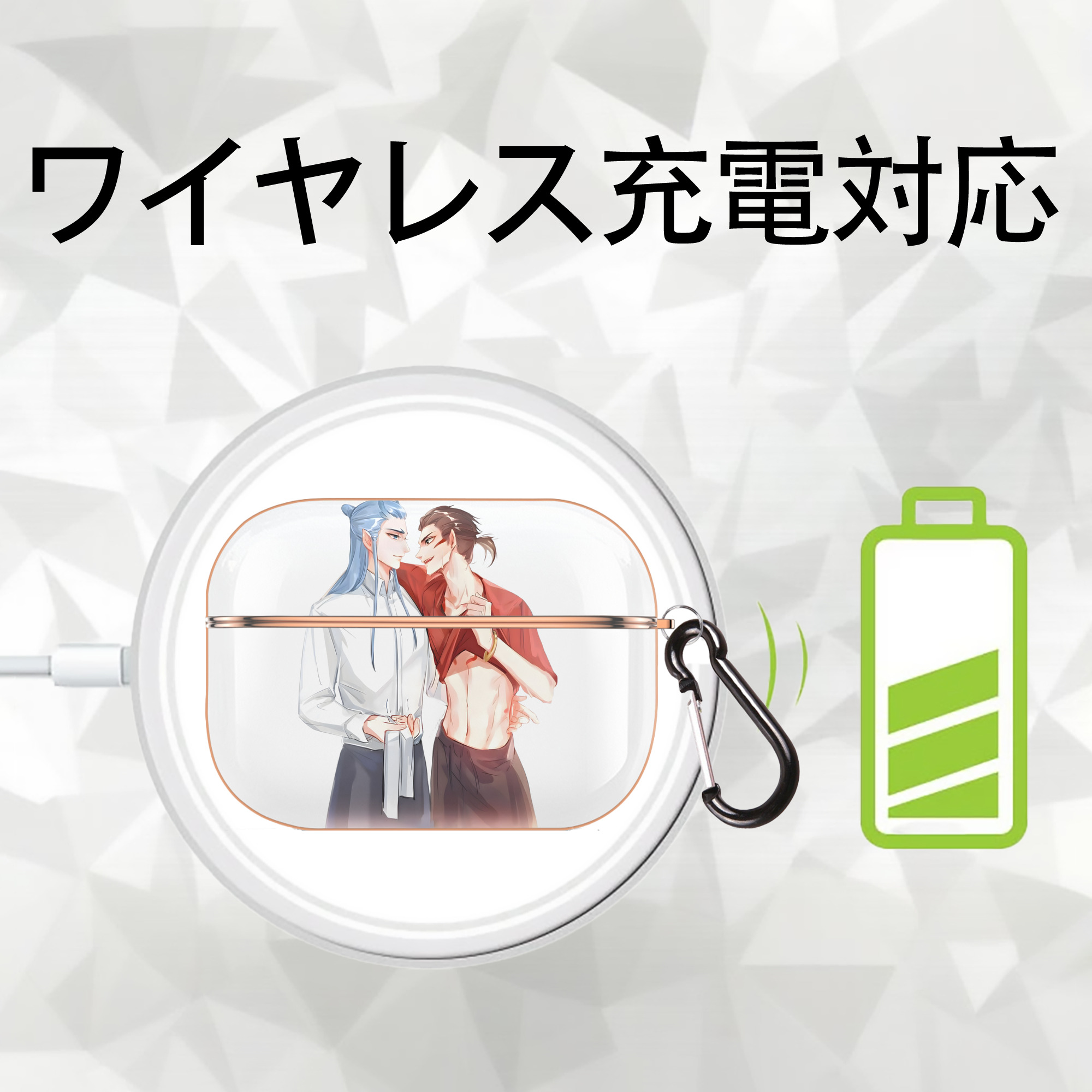 Ne Zha 2 ナタ 魔童の大暴れ 【AirPods Pro用】ハードシェル保護ケース｜耐衝撃・防指紋・カラビナ付き商品仕様