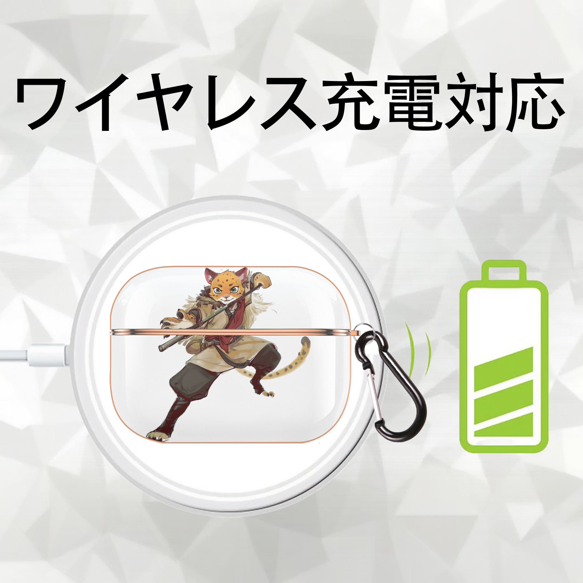 Ne Zha 2 ナタ 魔童の大暴れ 【AirPods Pro用】ハードシェル保護ケース｜耐衝撃・防指紋・カラビナ付き商品仕様
