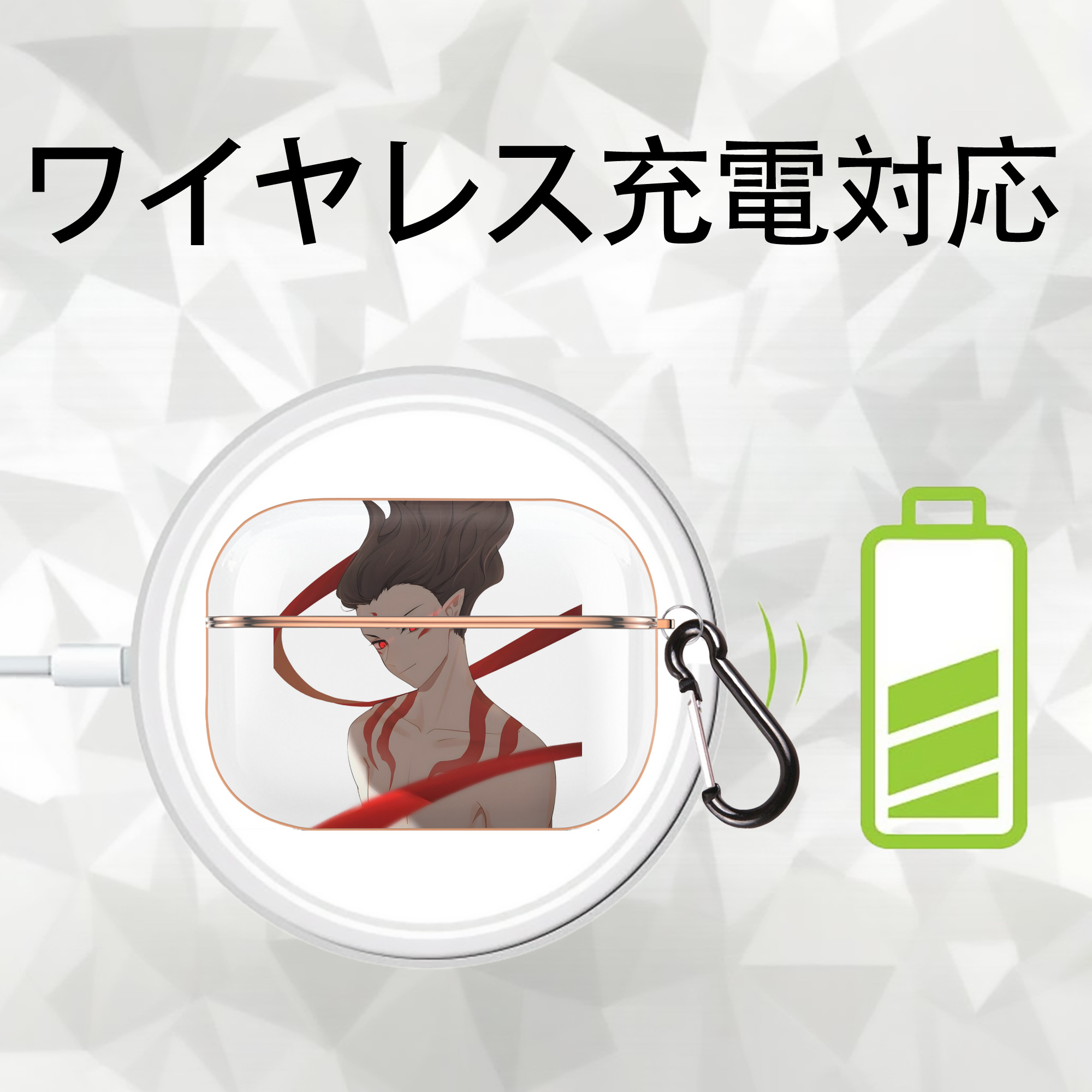 Ne Zha 2 ナタ 魔童の大暴れ 【AirPods Pro用】ハードシェル保護ケース｜耐衝撃・防指紋・カラビナ付き商品仕様