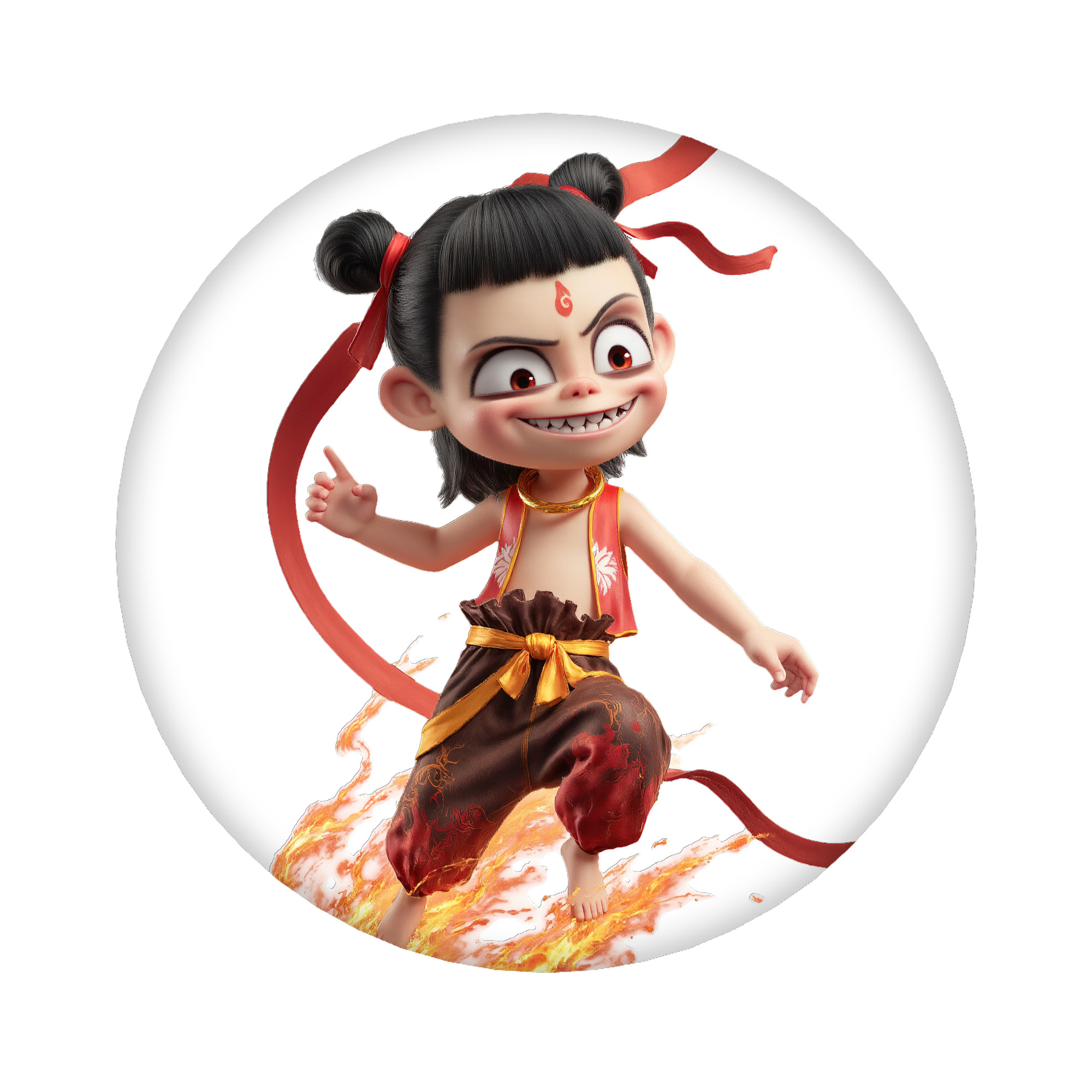 （画像用） Ne Zha 2 ナタ 魔童の大暴れ 6cm 缶バッジ 複数セット
