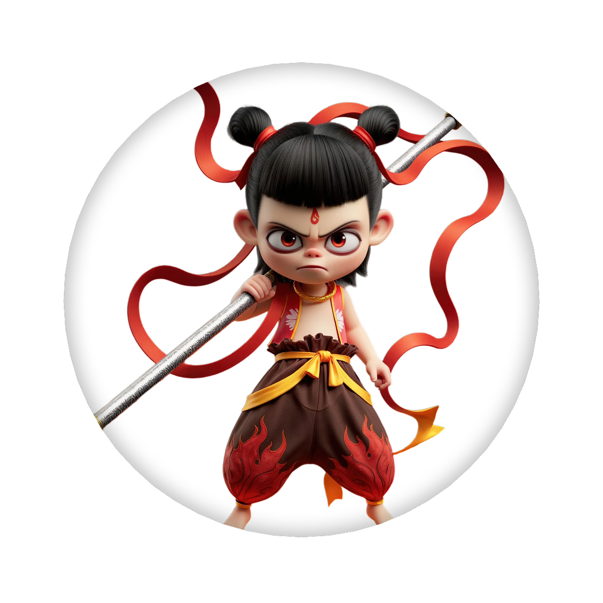 （画像用） Ne Zha 2 ナタ 魔童の大暴れ 6cm 缶バッジ 複数セット