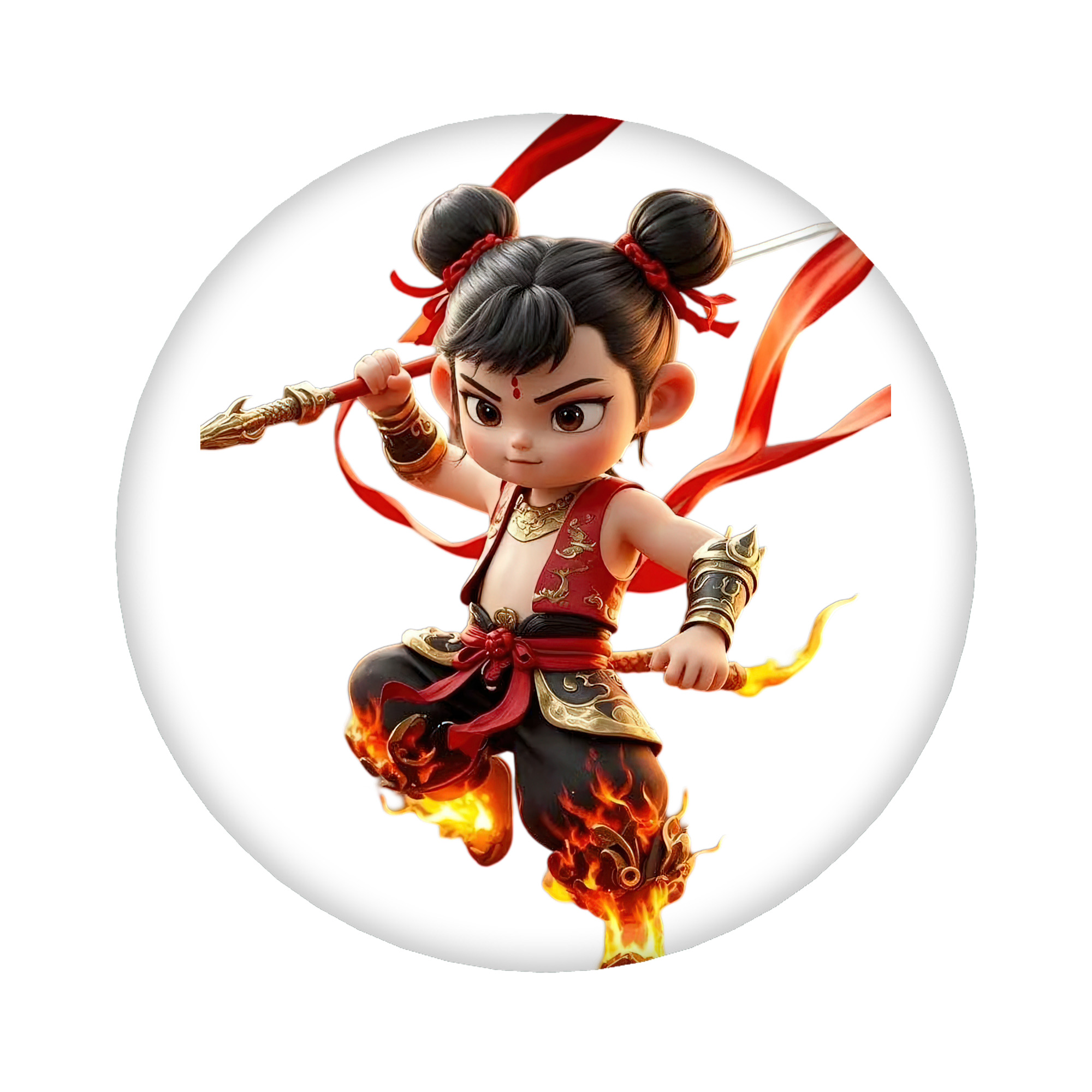 （画像用） Ne Zha 2 ナタ 魔童の大暴れ 6cm 缶バッジ 複数セット
