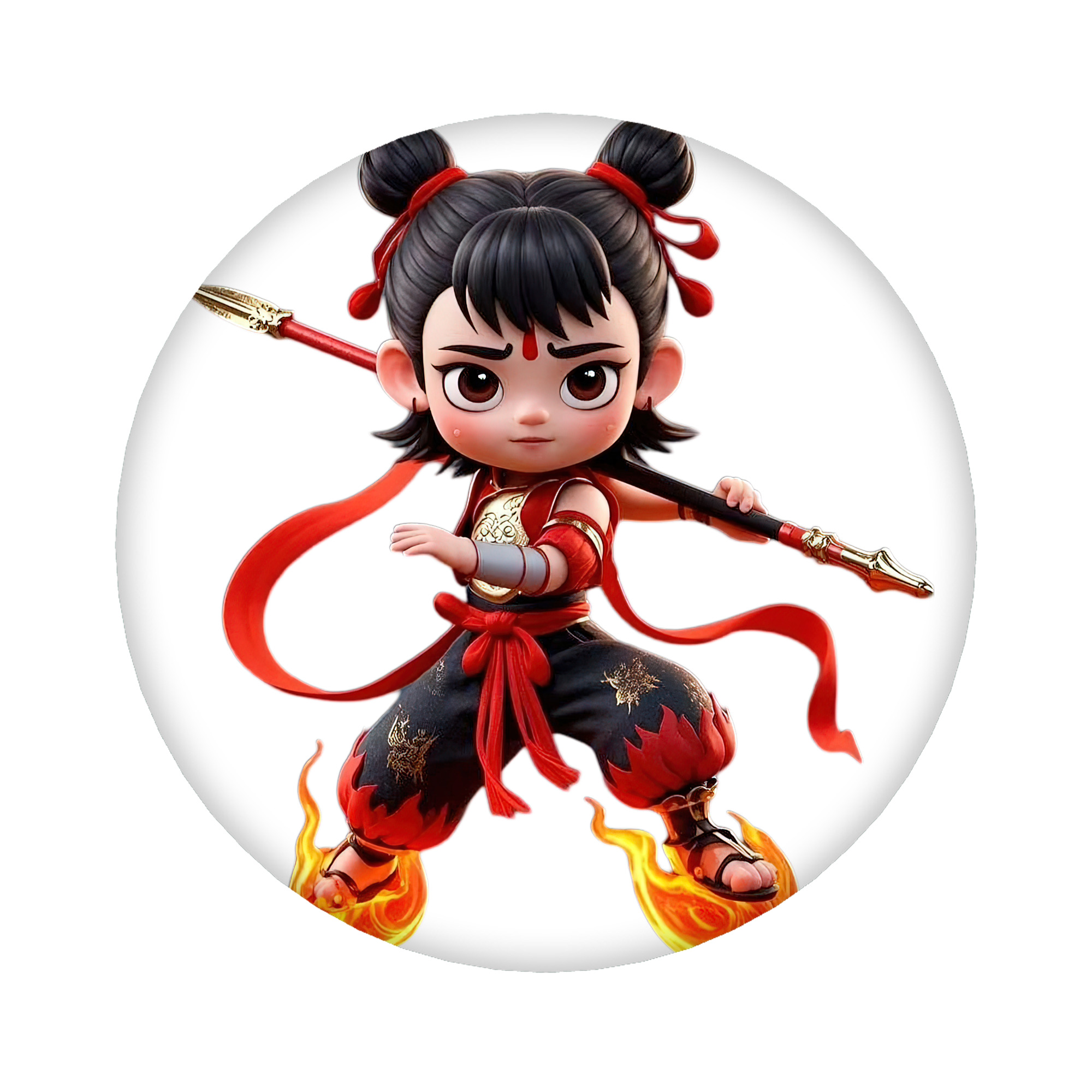 （画像用） Ne Zha 2 ナタ 魔童の大暴れ 6cm 缶バッジ 複数セット