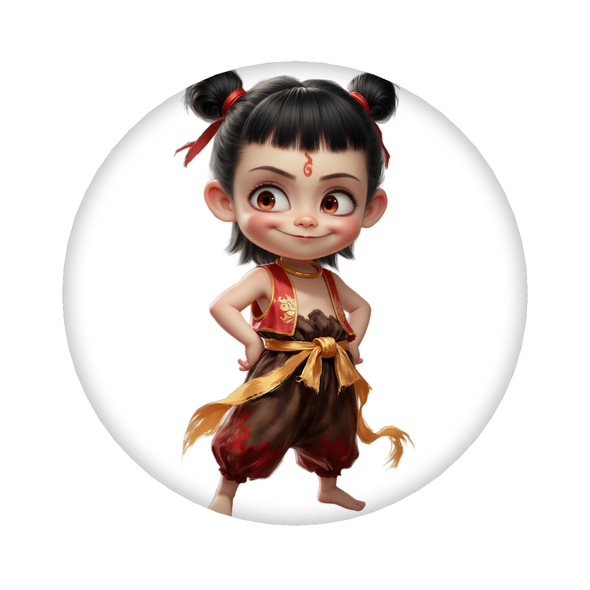 （画像用） Ne Zha 2 ナタ 魔童の大暴れ 6cm 缶バッジ 複数セット
