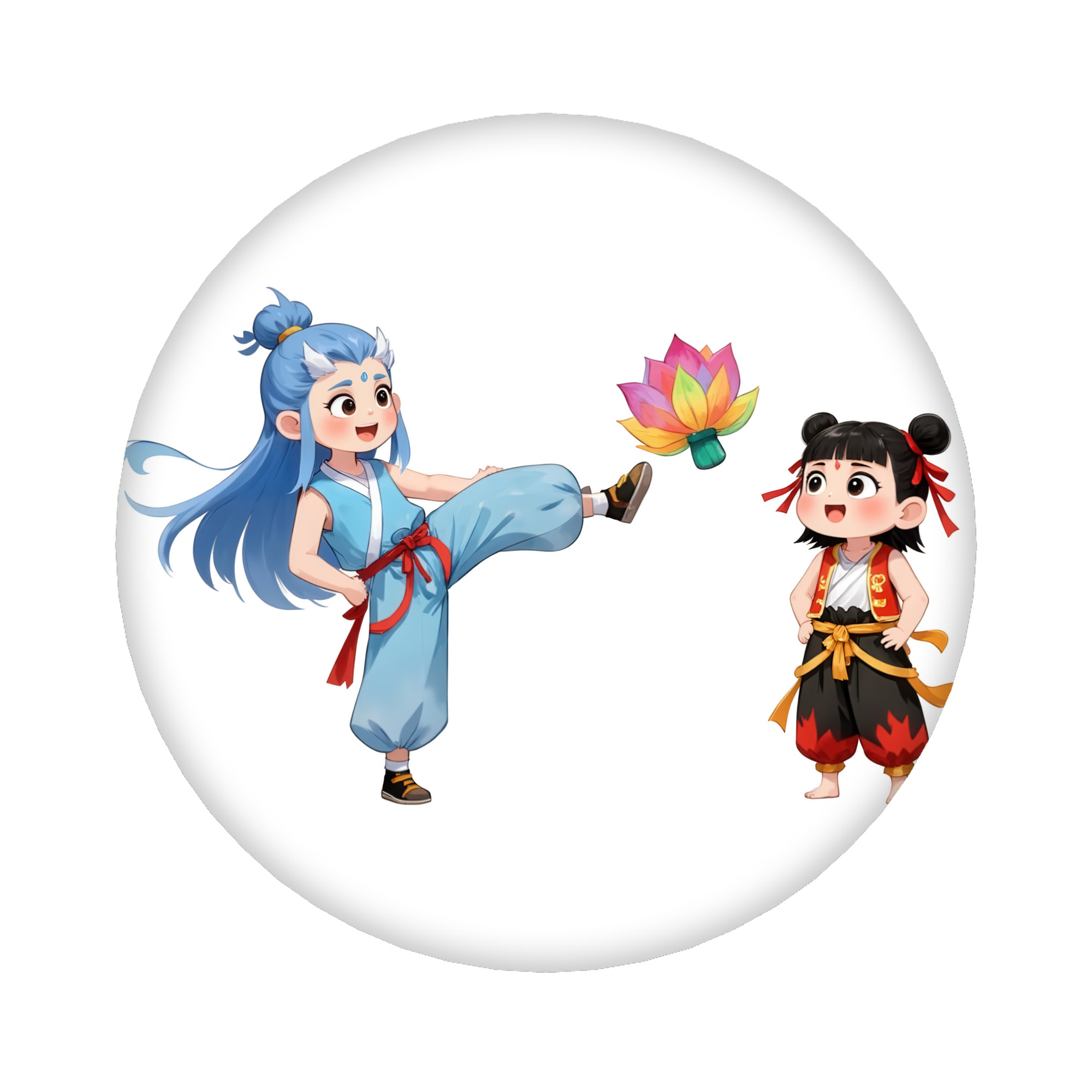 （画像用） Ne Zha 2 ナタ 魔童の大暴れ 6cm 缶バッジ 複数セット
