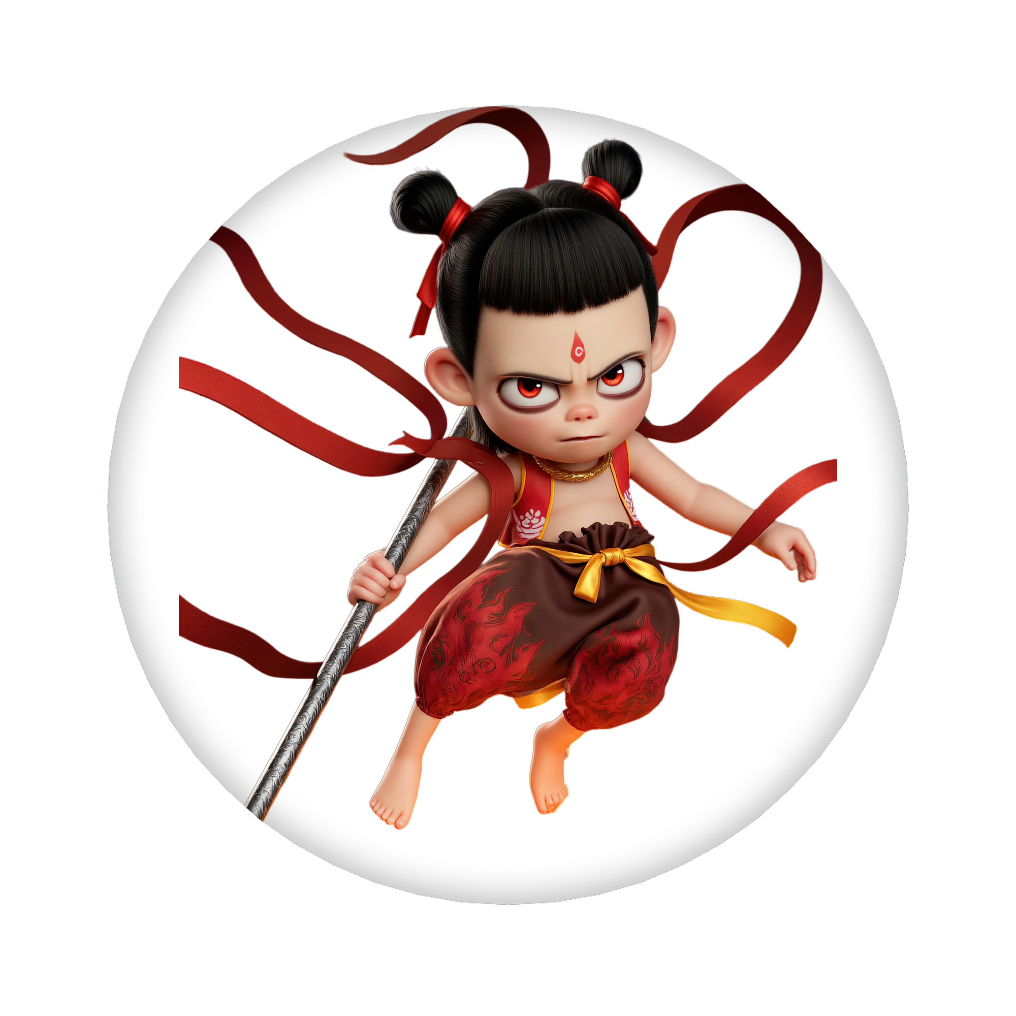 （画像用） Ne Zha 2 ナタ 魔童の大暴れ 6cm 缶バッジ 複数セット