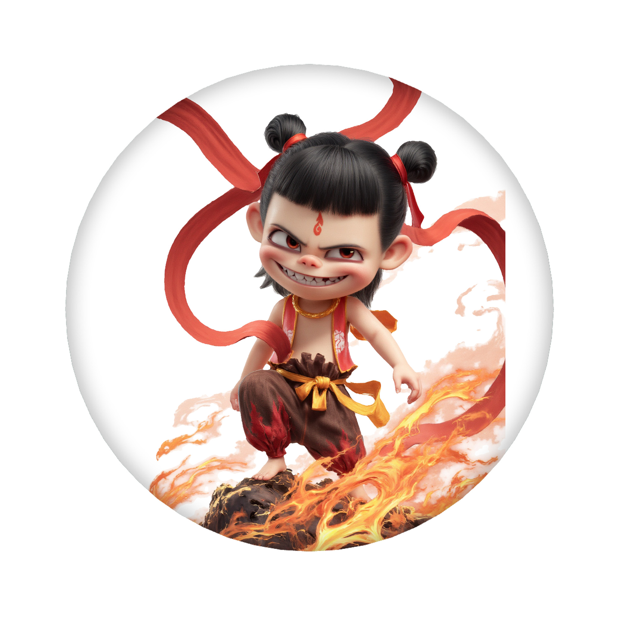（画像用） Ne Zha 2 ナタ 魔童の大暴れ 6cm 缶バッジ 複数セット