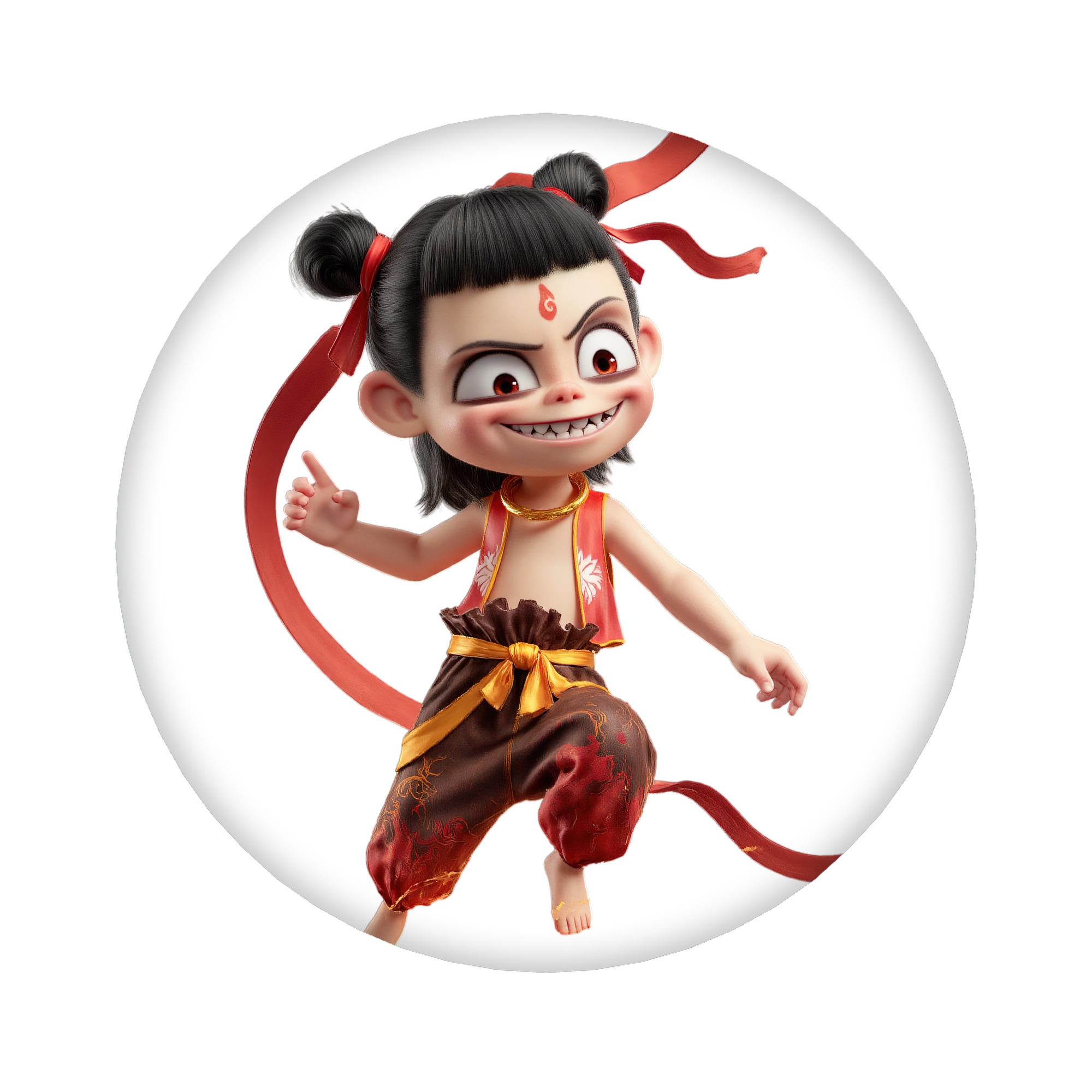 （画像用） Ne Zha 2 ナタ 魔童の大暴れ 6cm 缶バッジ 複数セット