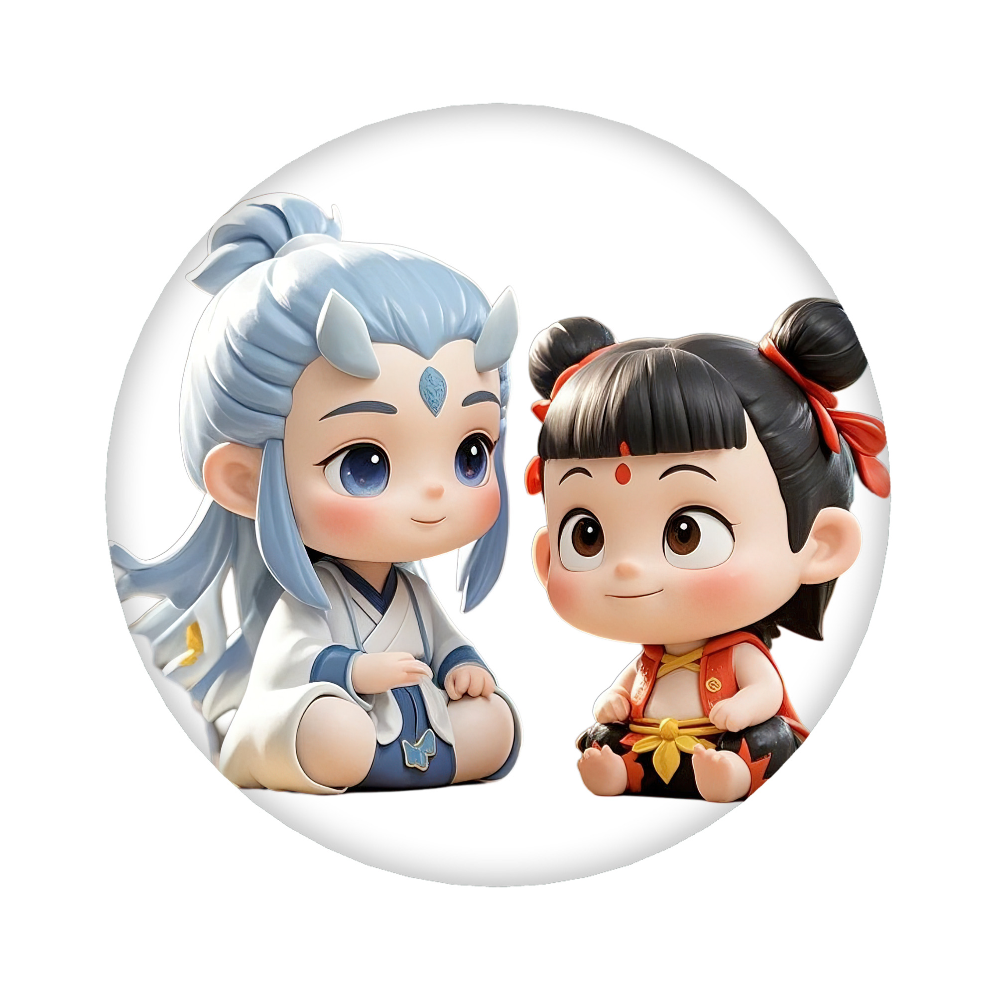 （画像用） Ne Zha 2 ナタ 魔童の大暴れ 6cm 缶バッジ 複数セット