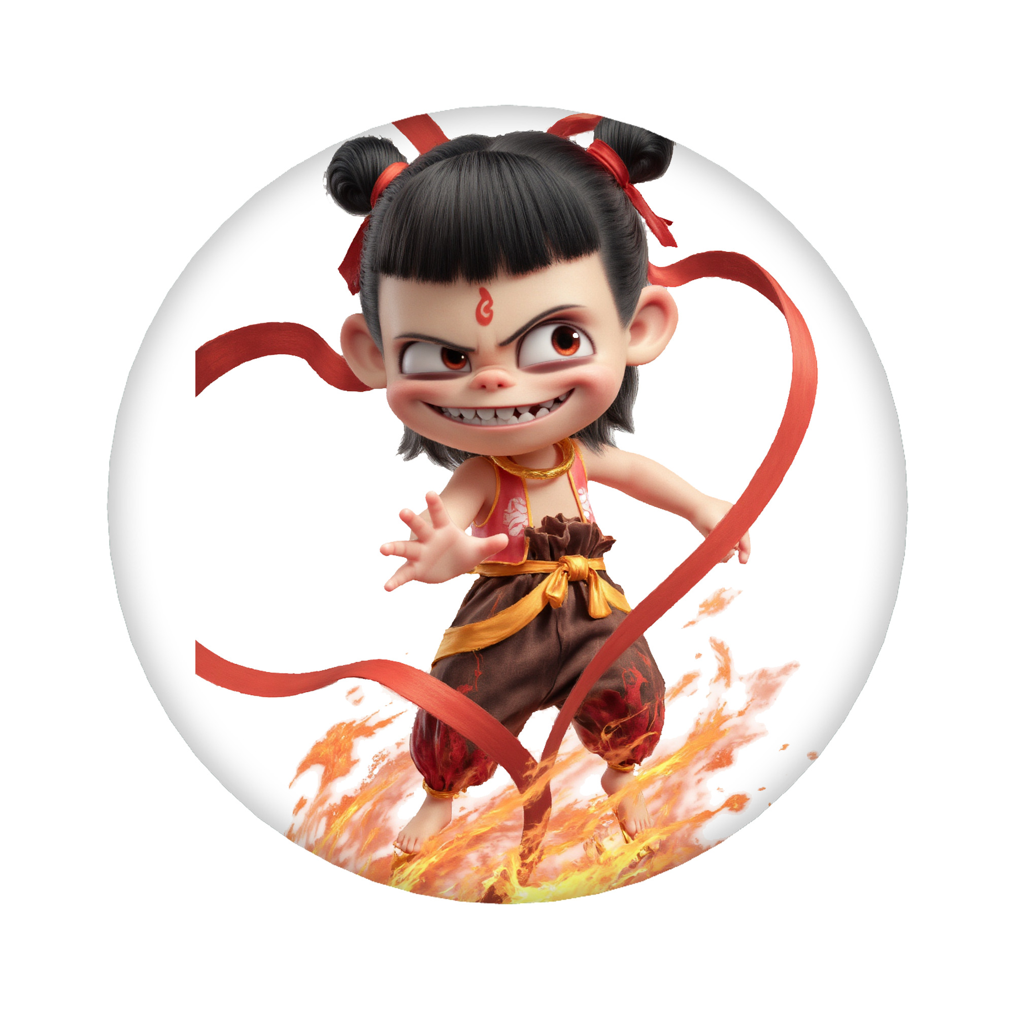 （画像用） Ne Zha 2 ナタ 魔童の大暴れ 6cm 缶バッジ 複数セット