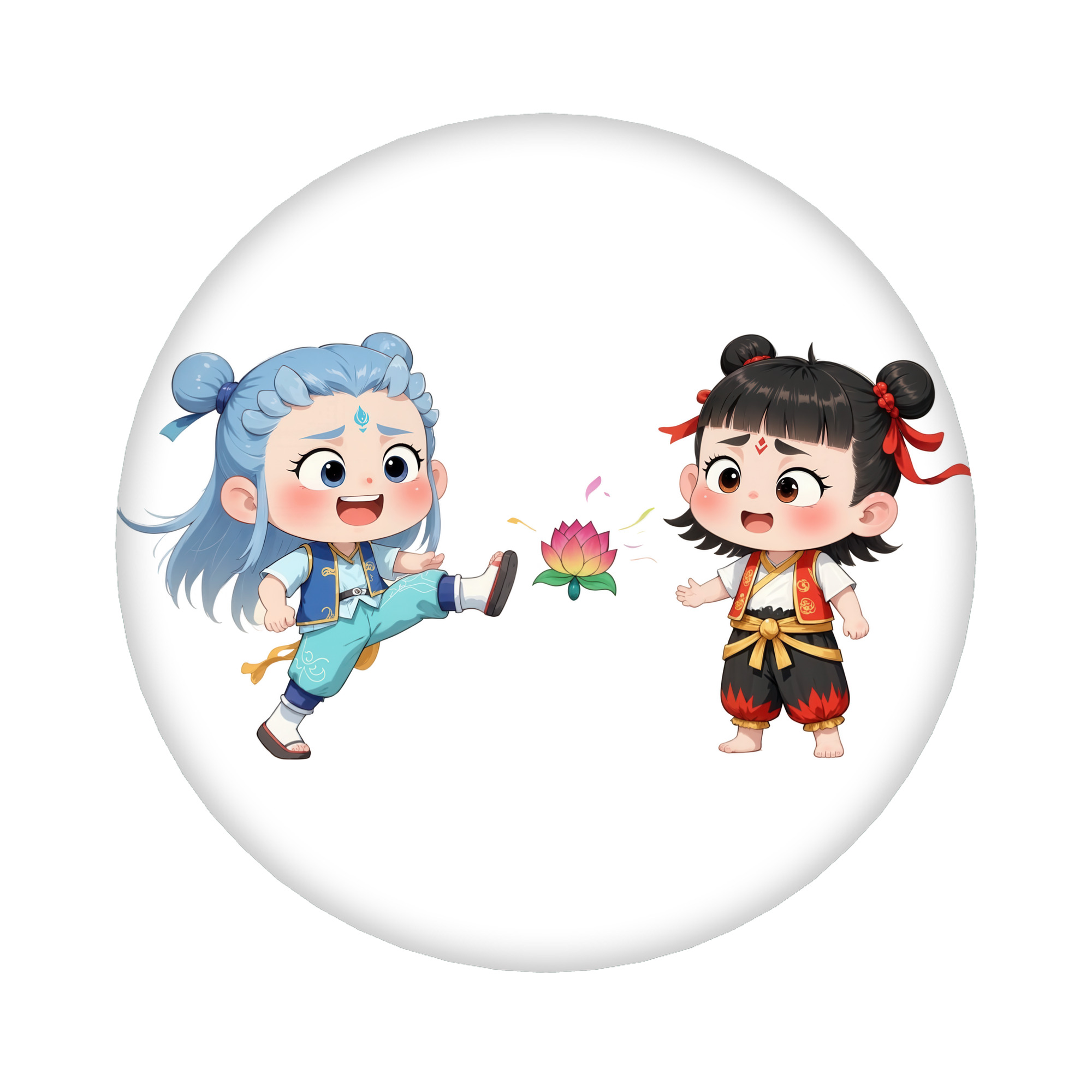 （画像用） Ne Zha 2 ナタ 魔童の大暴れ 6cm 缶バッジ 複数セット