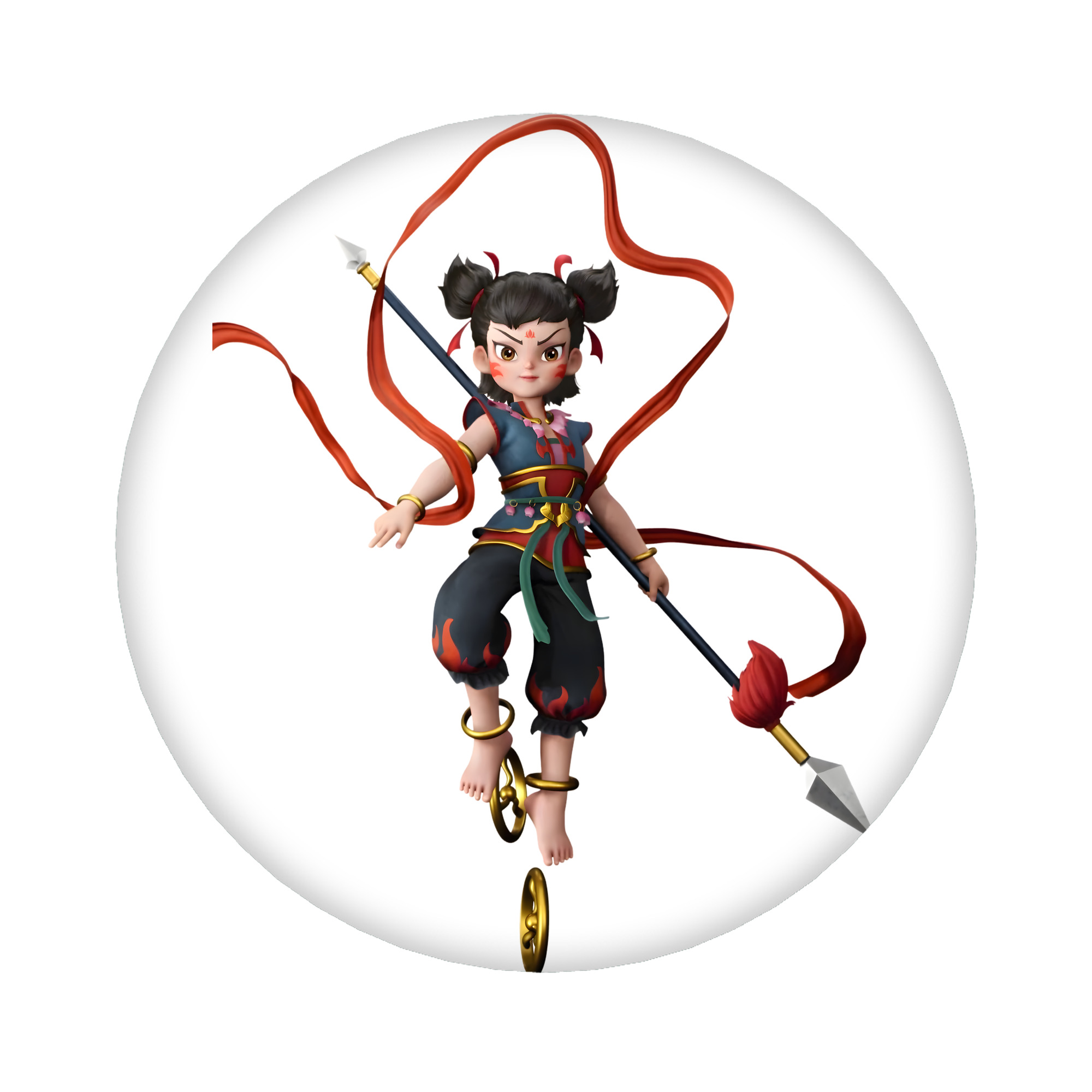 （画像用） Ne Zha 2 ナタ 魔童の大暴れ 6cm 缶バッジ 複数セット