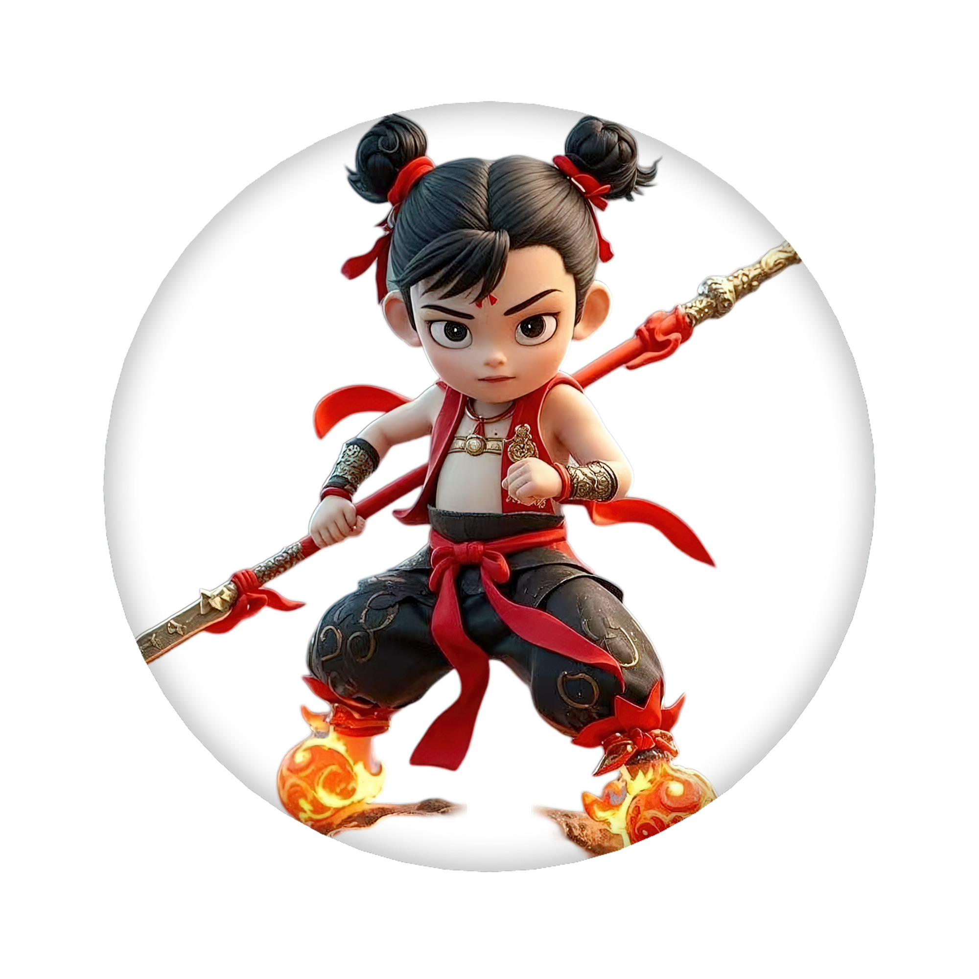 （画像用） Ne Zha 2 ナタ 魔童の大暴れ 6cm 缶バッジ 複数セット