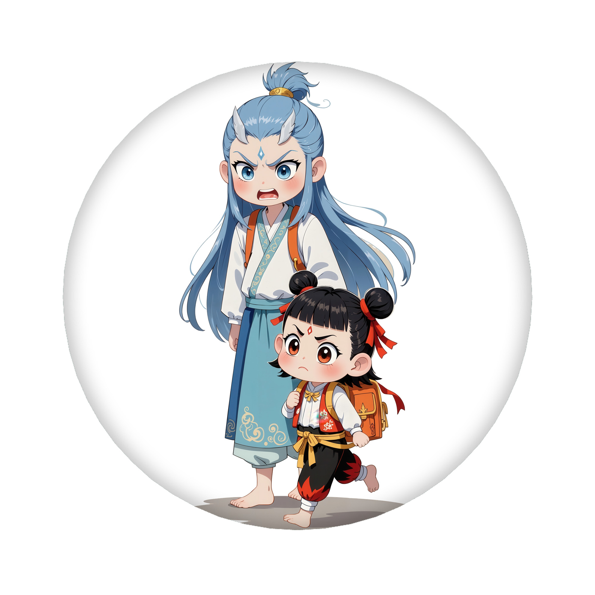 （画像用） Ne Zha 2 ナタ 魔童の大暴れ 6cm 缶バッジ 複数セット