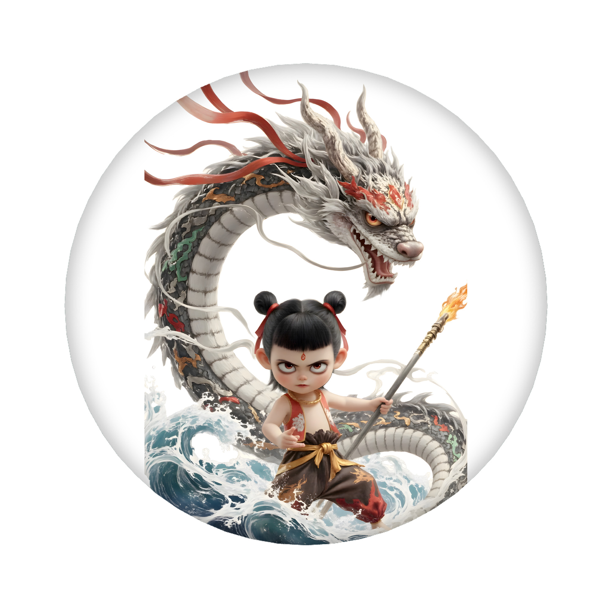 （画像用） Ne Zha 2 ナタ 魔童の大暴れ 6cm 缶バッジ 複数セット