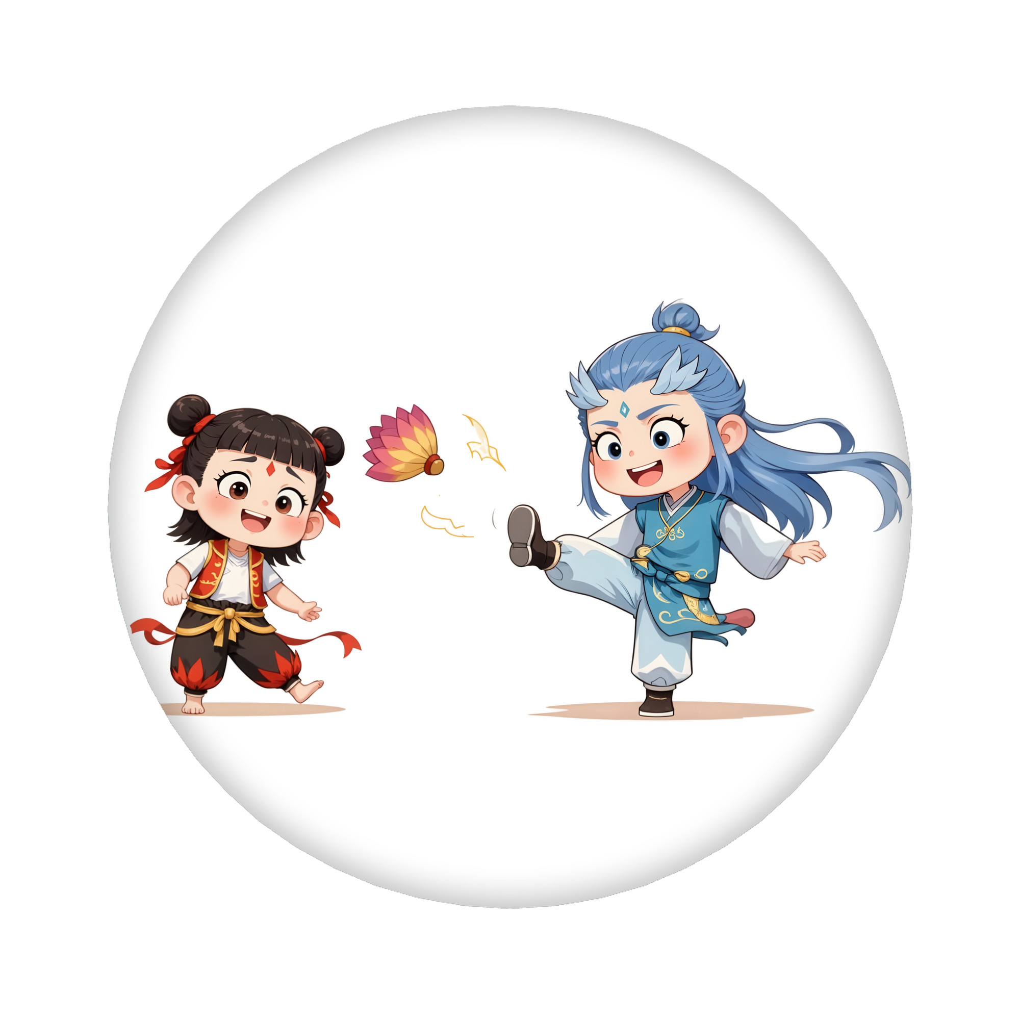 （画像用） Ne Zha 2 ナタ 魔童の大暴れ 6cm 缶バッジ 複数セット