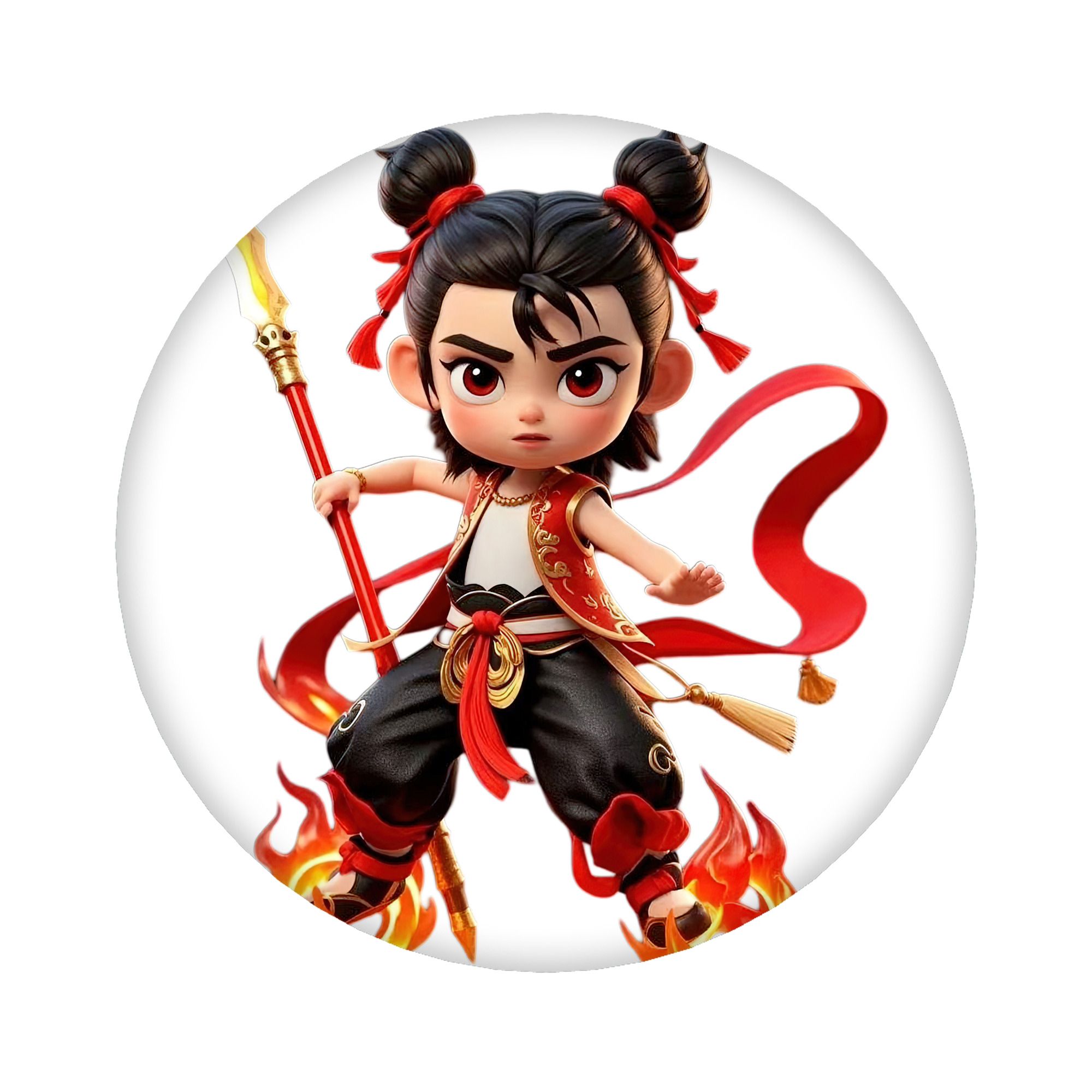 （画像用） Ne Zha 2 ナタ 魔童の大暴れ 6cm 缶バッジ 複数セット