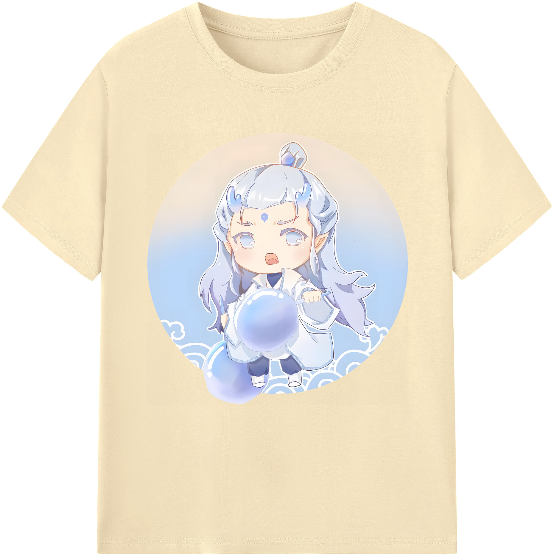 （画像用） Ne Zha 2 ナタ 魔童の大暴れ 綿100％半袖Tシャツ（フロントプリント）