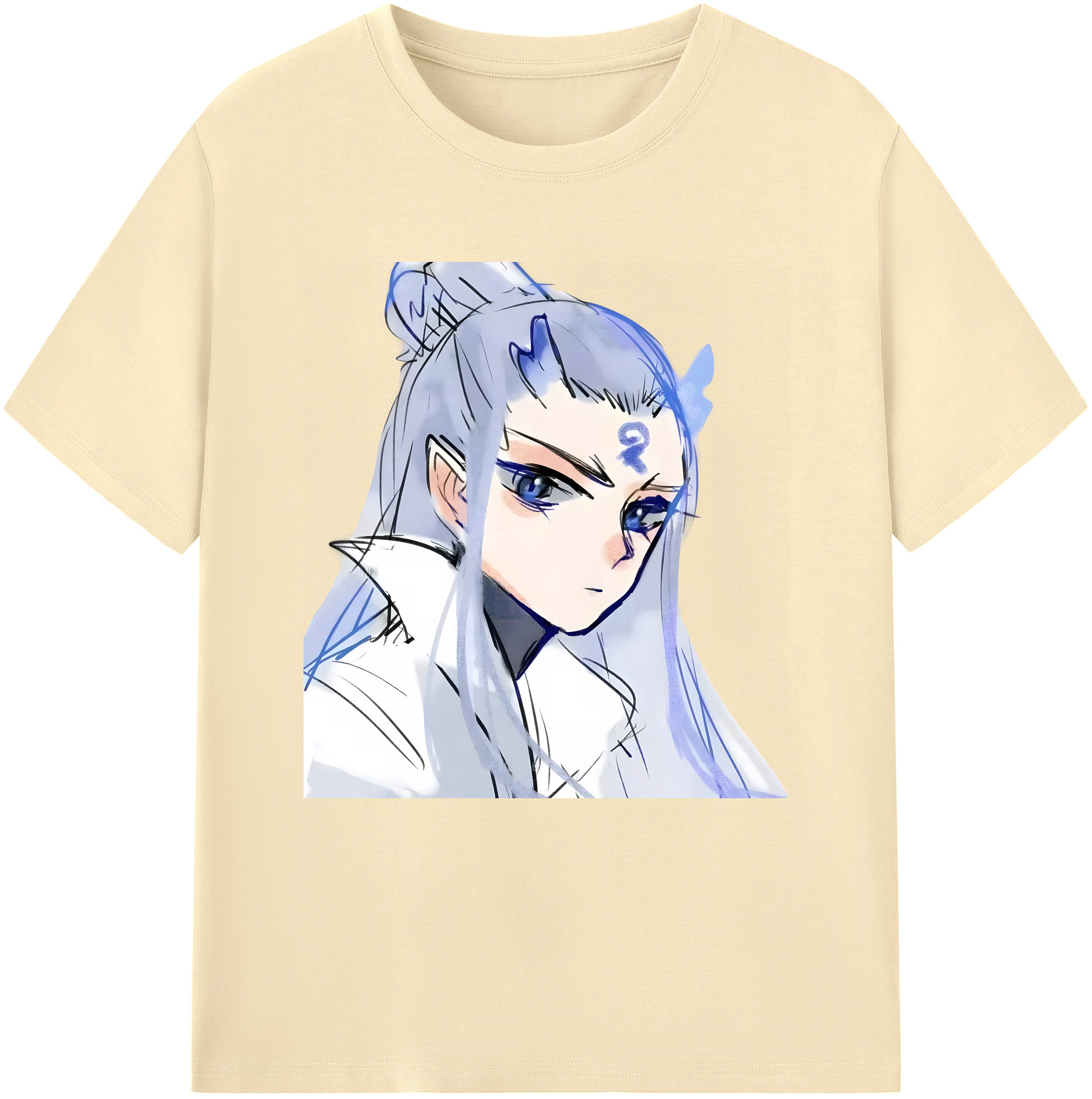（画像用） Ne Zha 2 ナタ 魔童の大暴れ 綿100％半袖Tシャツ（フロントプリント）