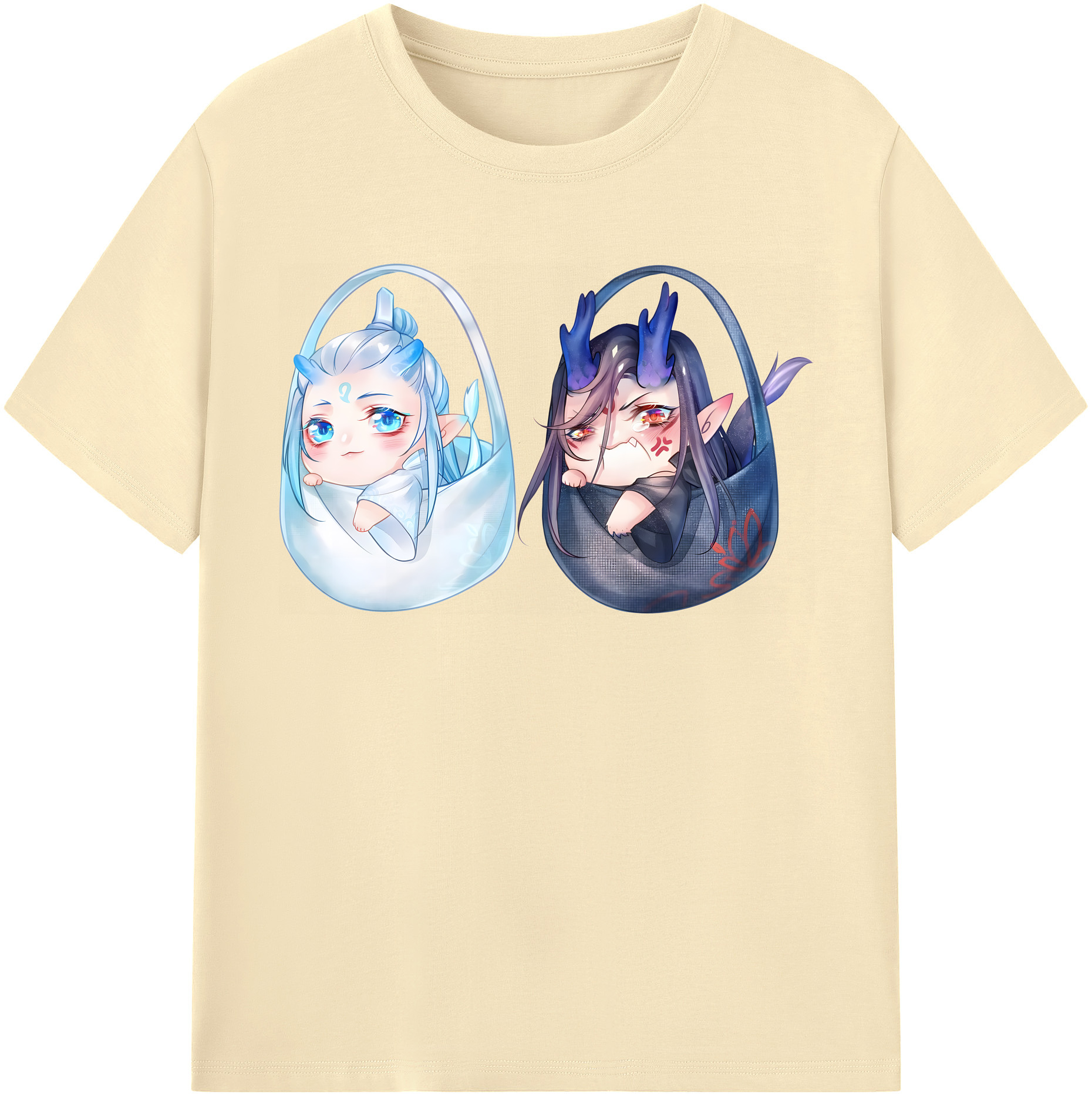 （画像用） Ne Zha 2 ナタ 魔童の大暴れ 綿100％半袖Tシャツ（フロントプリント）