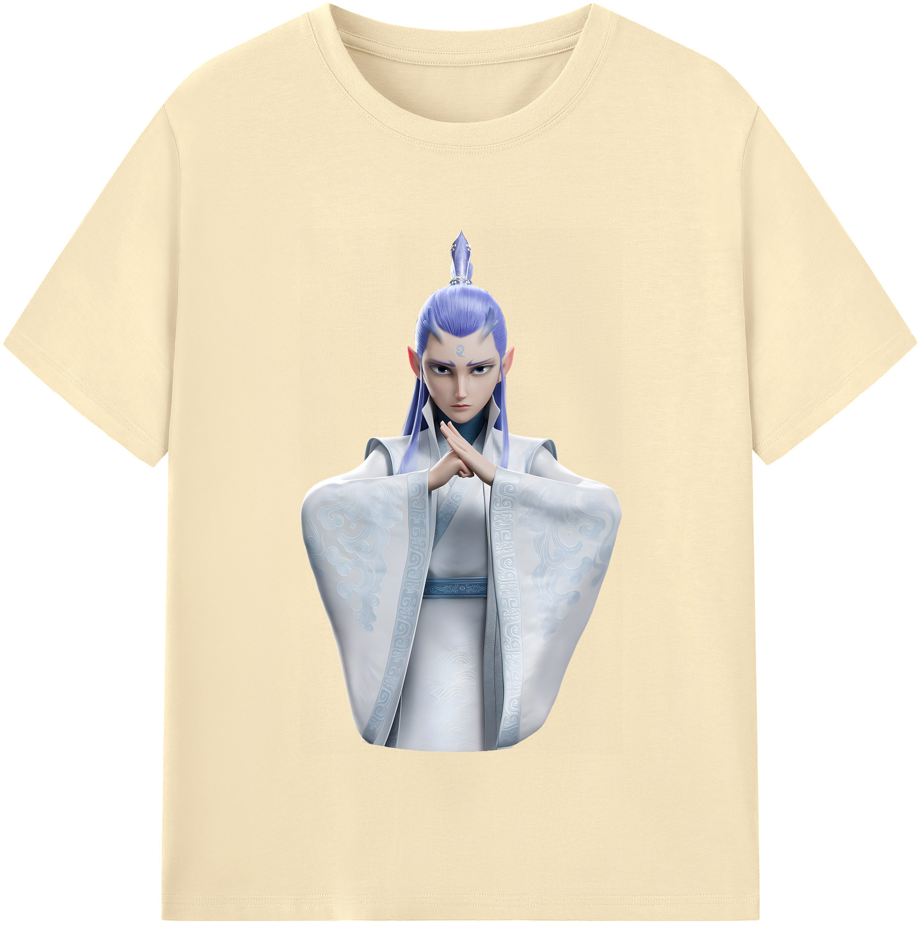 （画像用） Ne Zha 2 ナタ 魔童の大暴れ 綿100％半袖Tシャツ（フロントプリント）