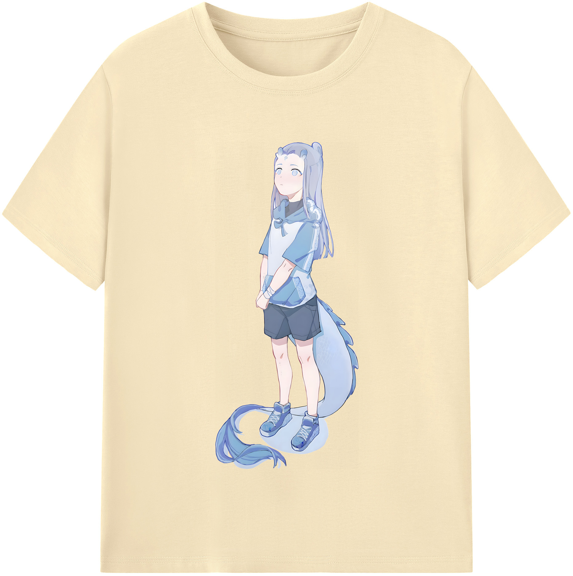 （画像用） Ne Zha 2 ナタ 魔童の大暴れ 綿100％半袖Tシャツ（フロントプリント）