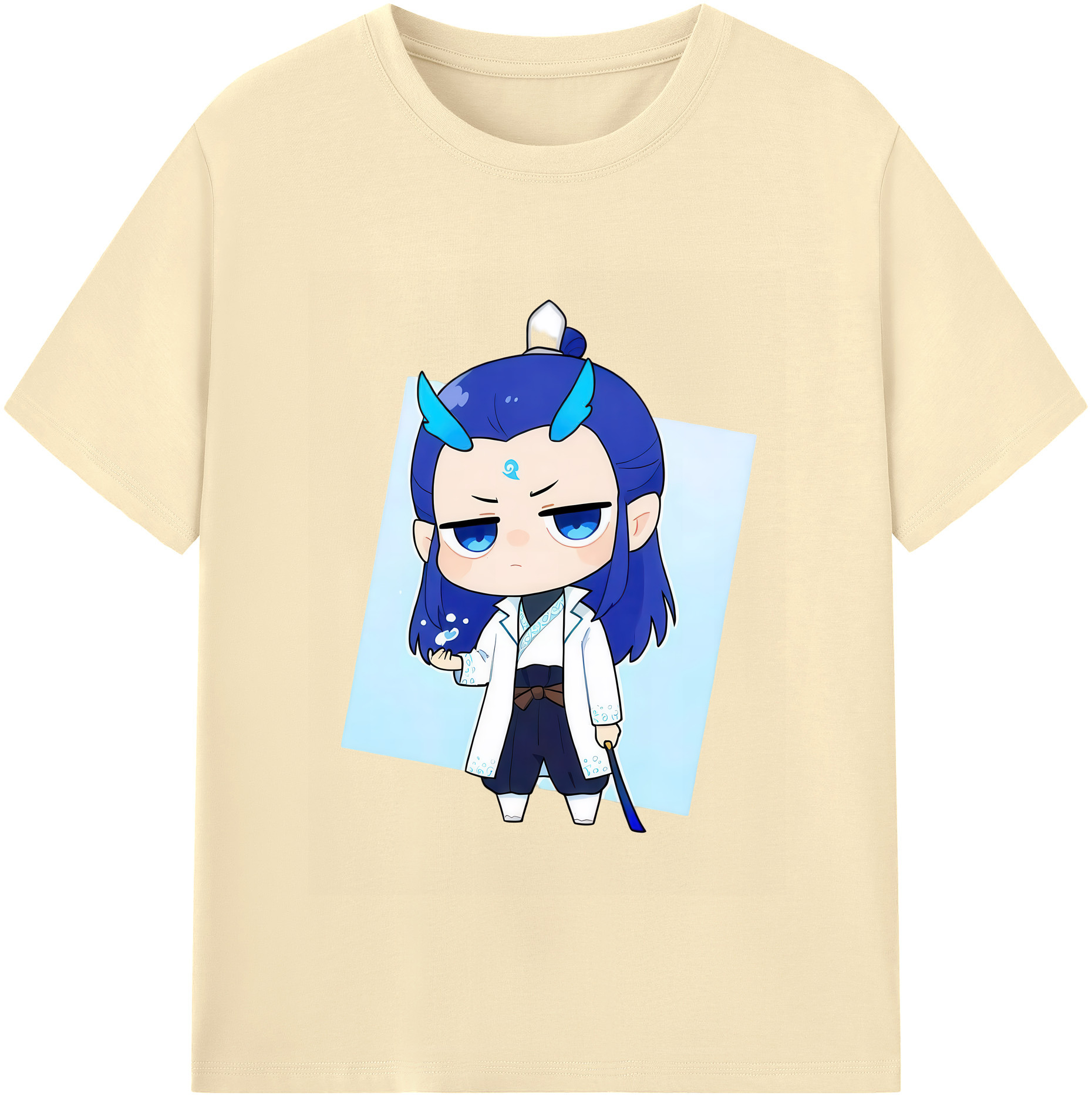 （画像用） Ne Zha 2 ナタ 魔童の大暴れ 綿100％半袖Tシャツ（フロントプリント）