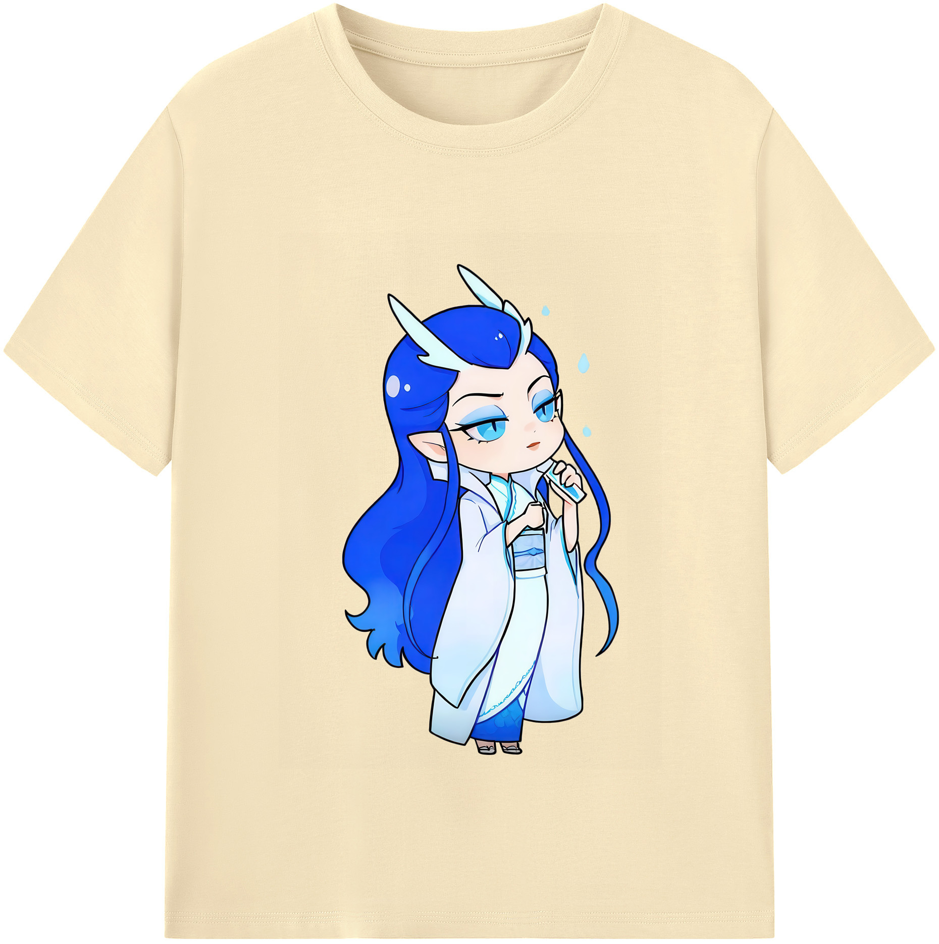 （画像用） Ne Zha 2 ナタ 魔童の大暴れ 綿100％半袖Tシャツ（フロントプリント）