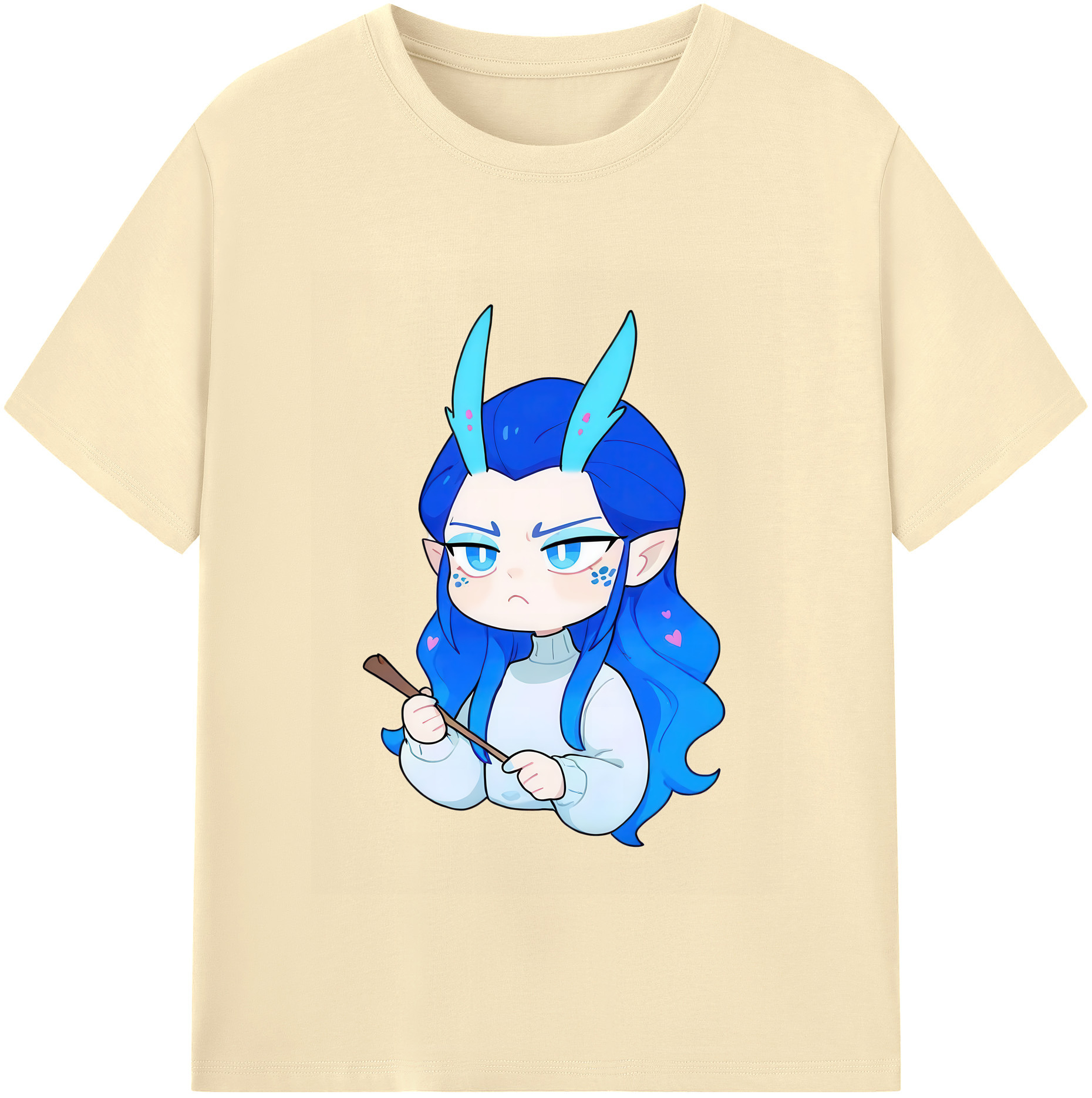 （画像用） Ne Zha 2 ナタ 魔童の大暴れ 綿100％半袖Tシャツ（フロントプリント）