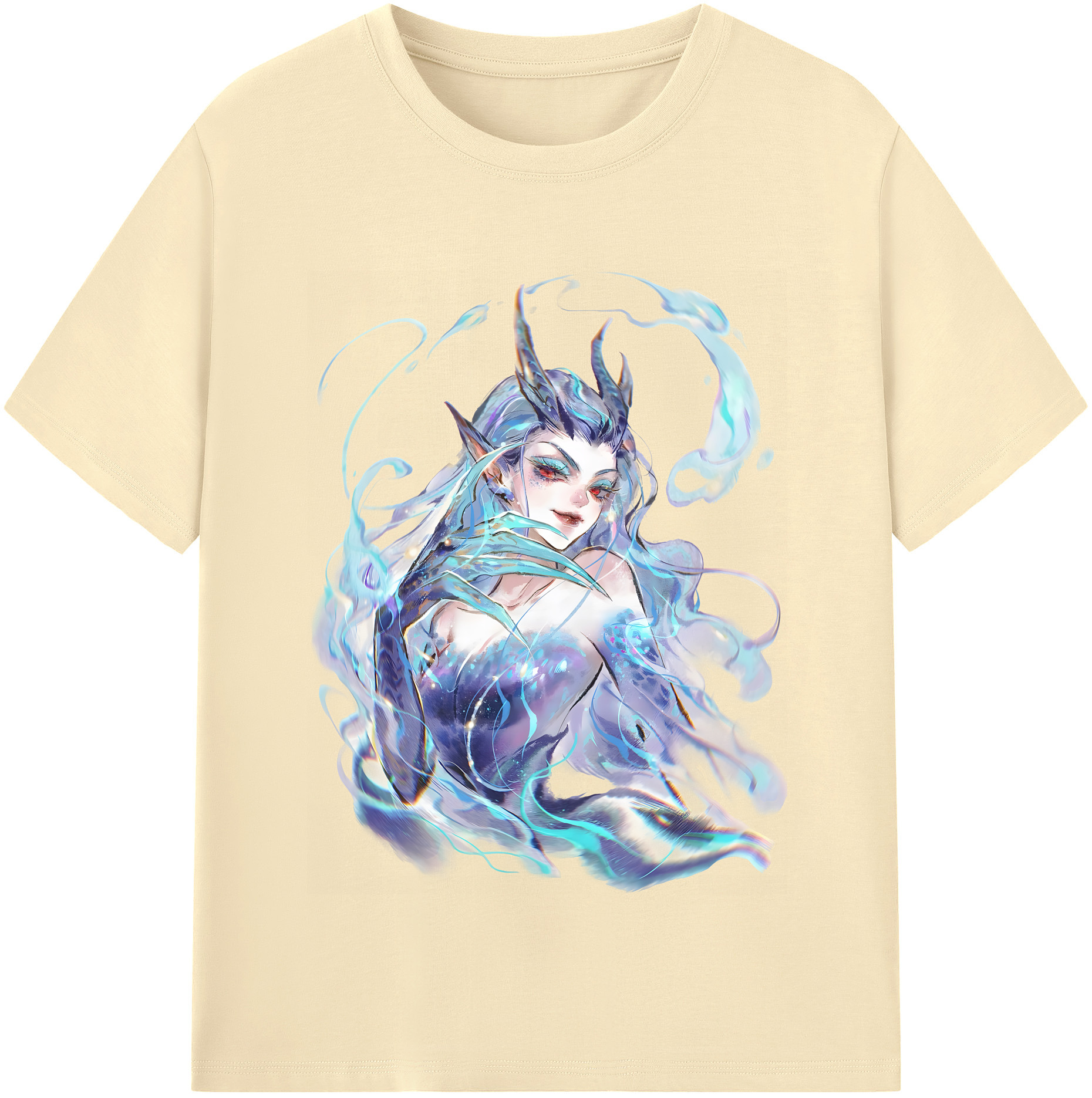 （画像用） Ne Zha 2 ナタ 魔童の大暴れ 綿100％半袖Tシャツ（フロントプリント）