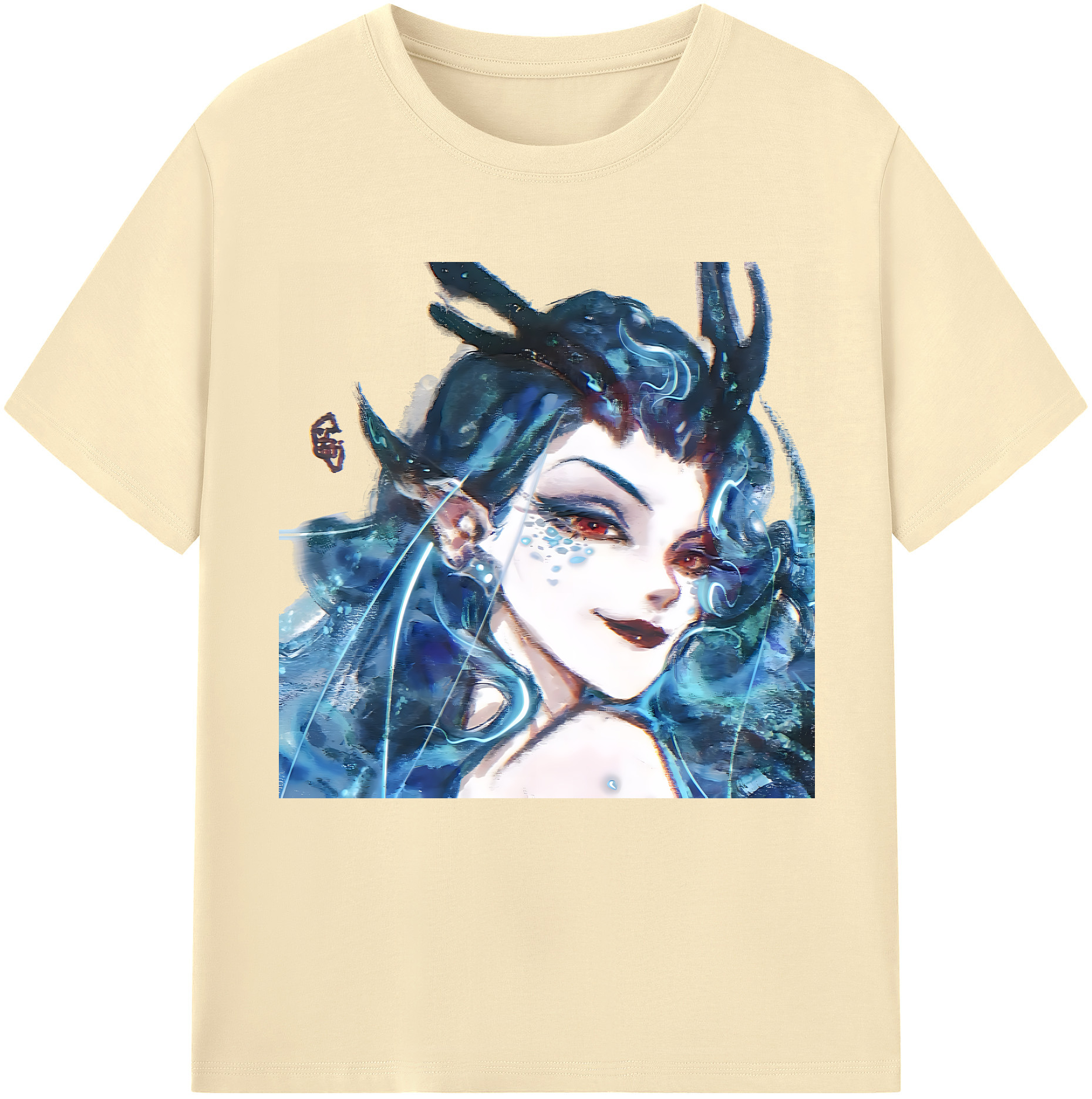 （画像用） Ne Zha 2 ナタ 魔童の大暴れ 綿100％半袖Tシャツ（フロントプリント）