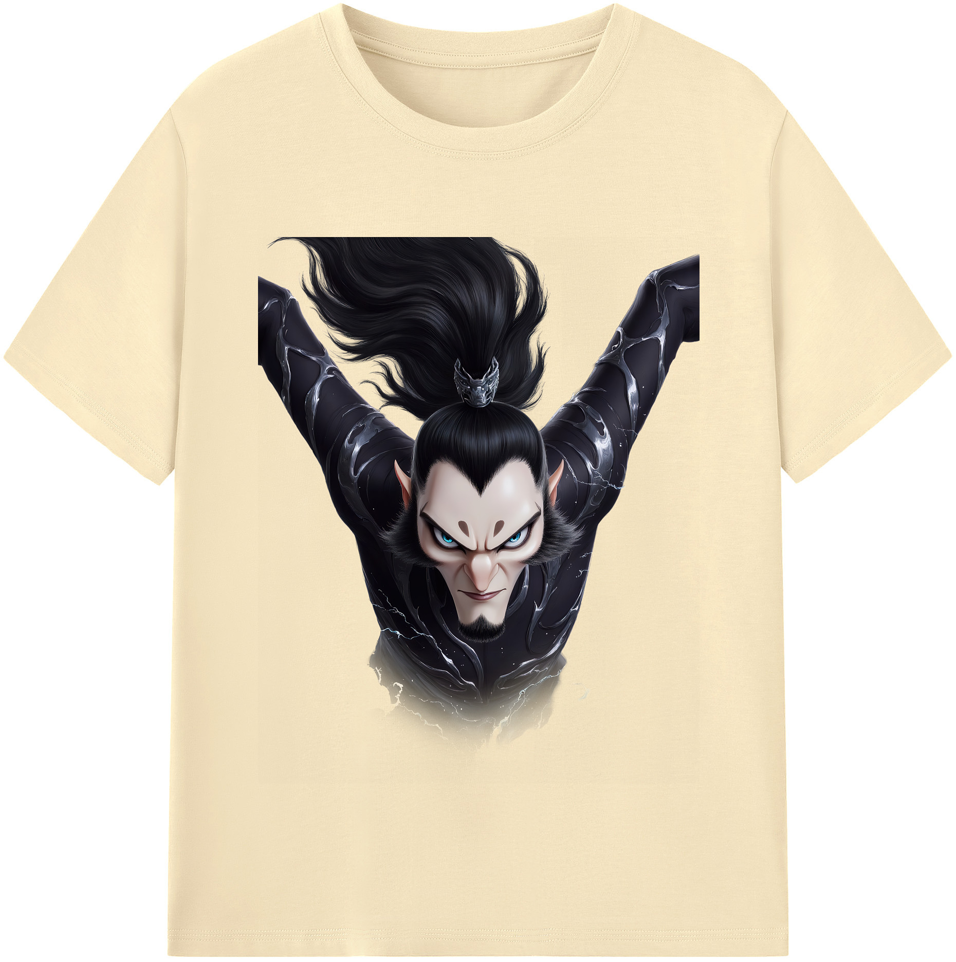 （画像用） Ne Zha 2 ナタ 魔童の大暴れ 綿100％半袖Tシャツ（フロントプリント）