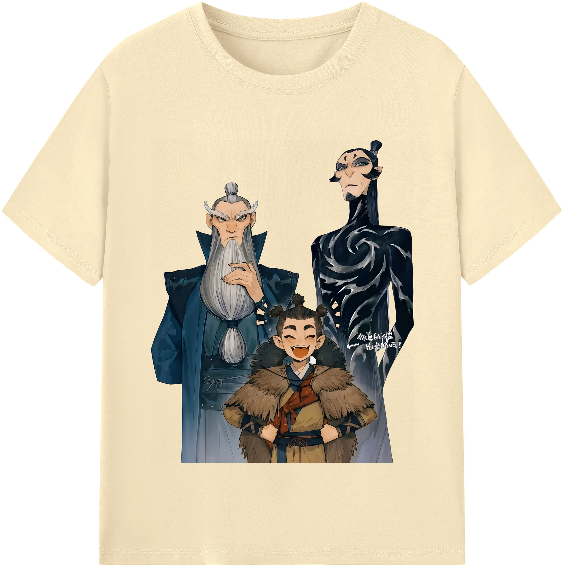 （画像用） Ne Zha 2 ナタ 魔童の大暴れ 綿100％半袖Tシャツ（フロントプリント）