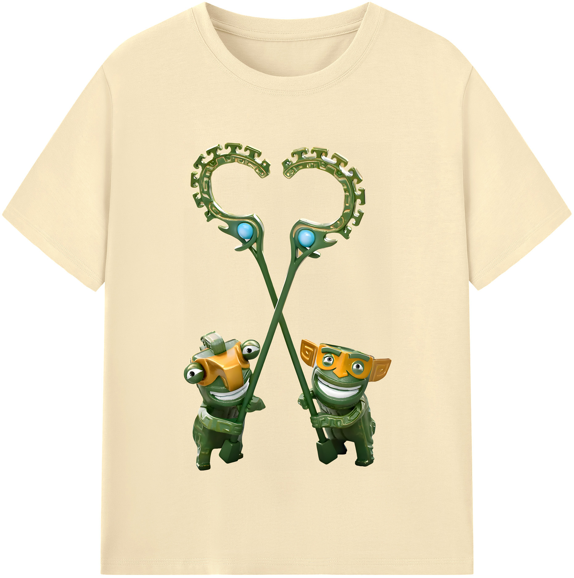 （画像用） Ne Zha 2 ナタ 魔童の大暴れ 綿100％半袖Tシャツ（フロントプリント）