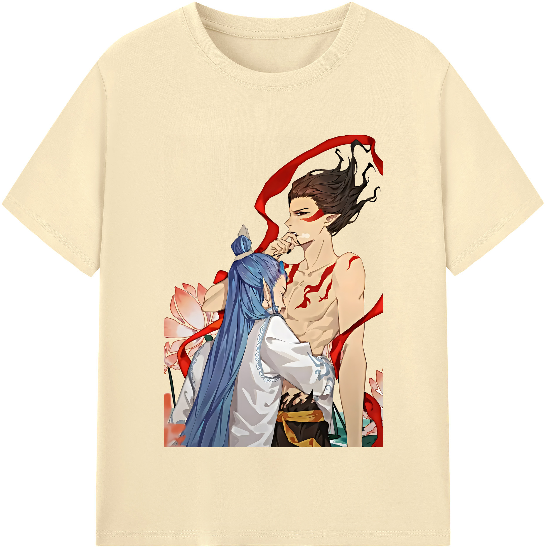 （画像用） Ne Zha 2 ナタ 魔童の大暴れ 綿100％半袖Tシャツ（フロントプリント）
