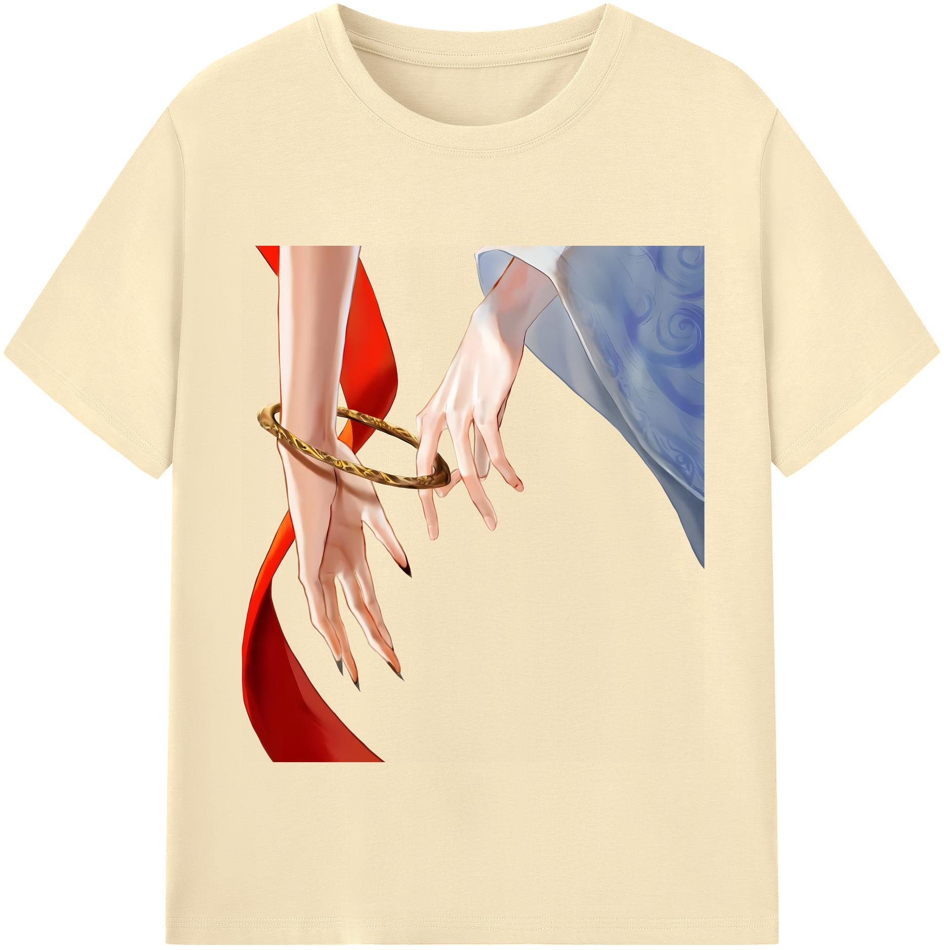 （画像用） Ne Zha 2 ナタ 魔童の大暴れ 綿100％半袖Tシャツ（フロントプリント）