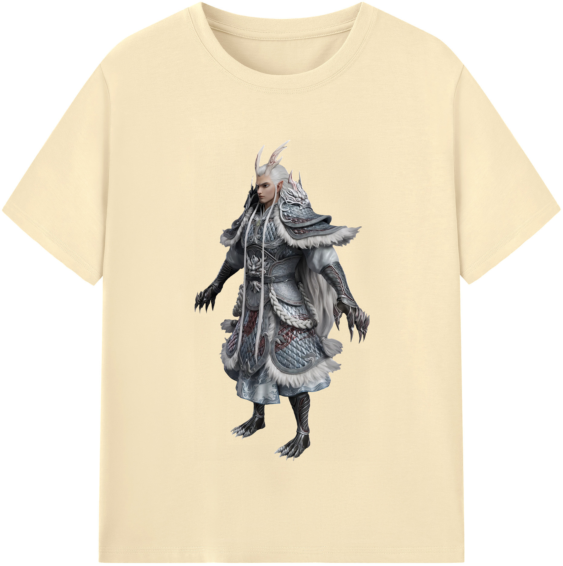 （画像用） Ne Zha 2 ナタ 魔童の大暴れ 綿100％半袖Tシャツ（フロントプリント）