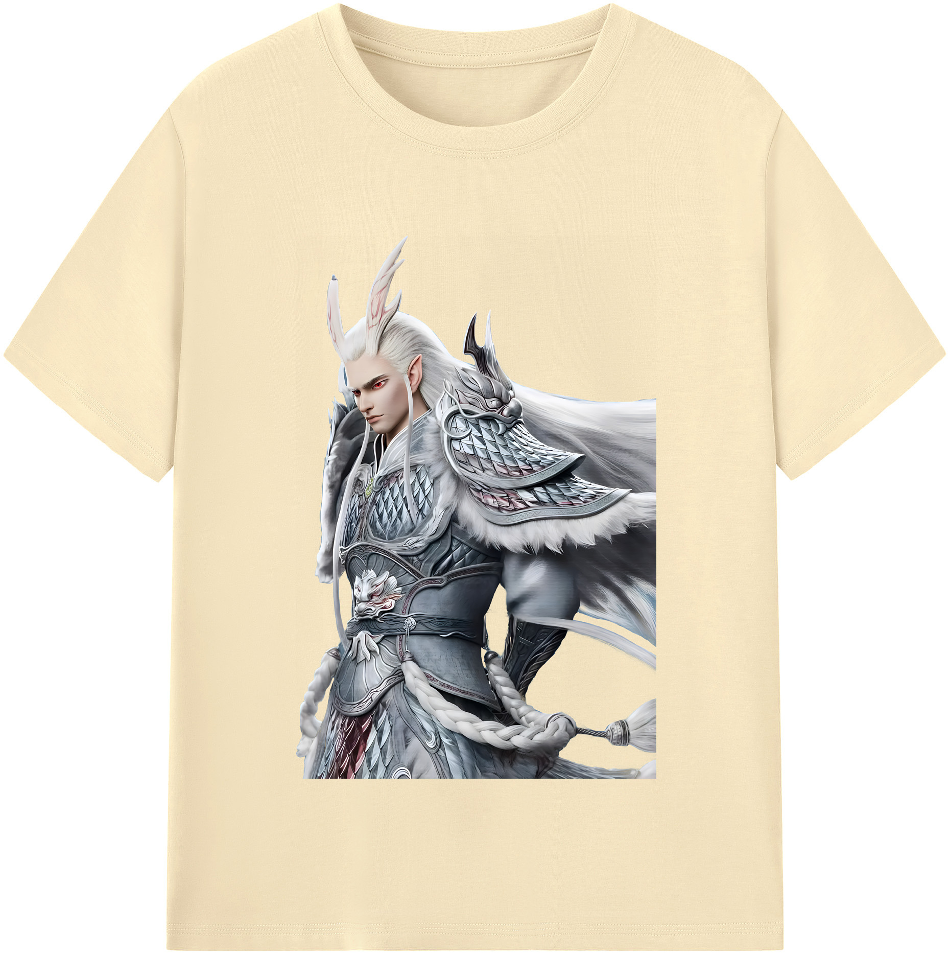 （画像用） Ne Zha 2 ナタ 魔童の大暴れ 綿100％半袖Tシャツ（フロントプリント）