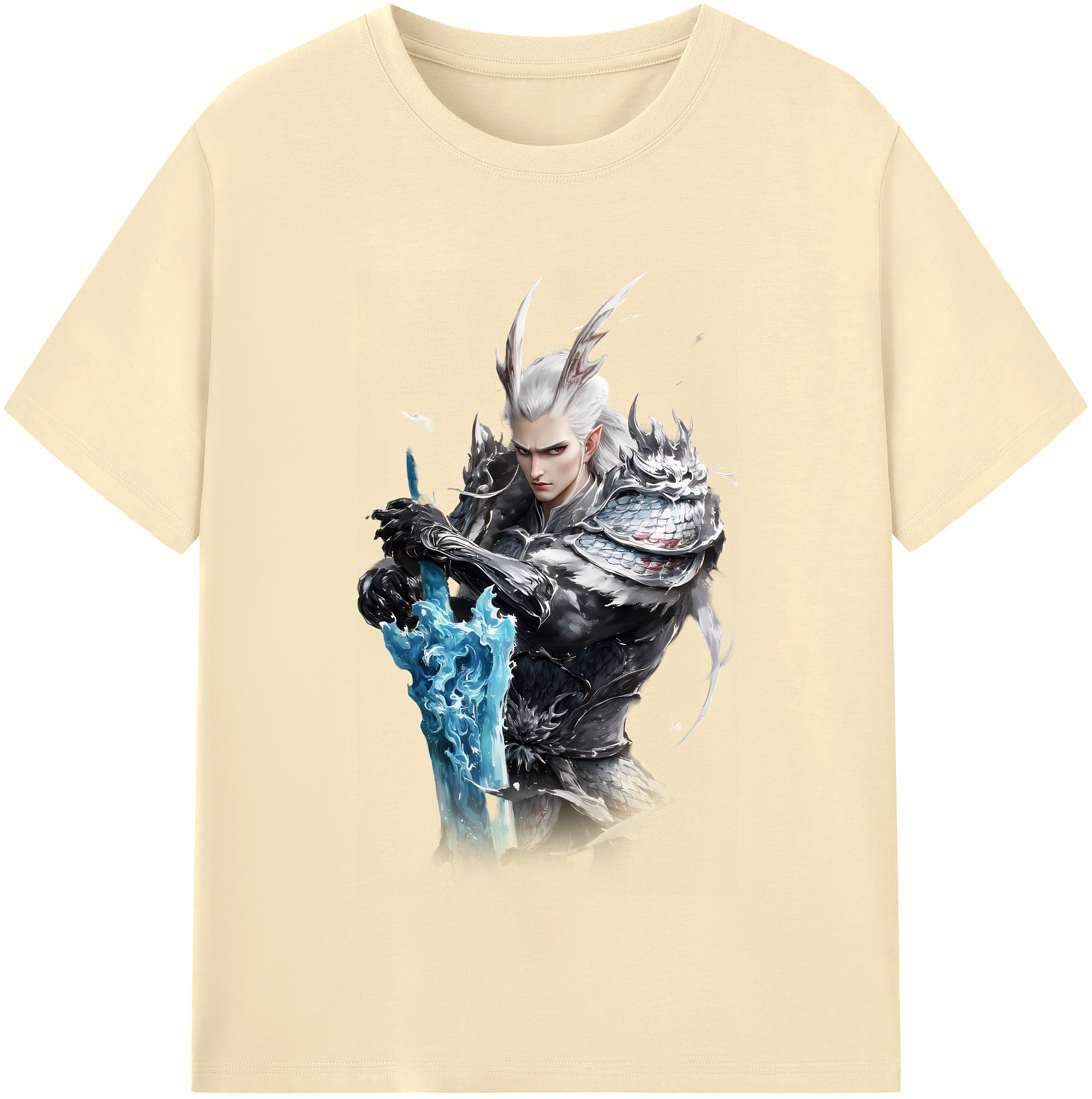（画像用） Ne Zha 2 ナタ 魔童の大暴れ 綿100％半袖Tシャツ（フロントプリント）