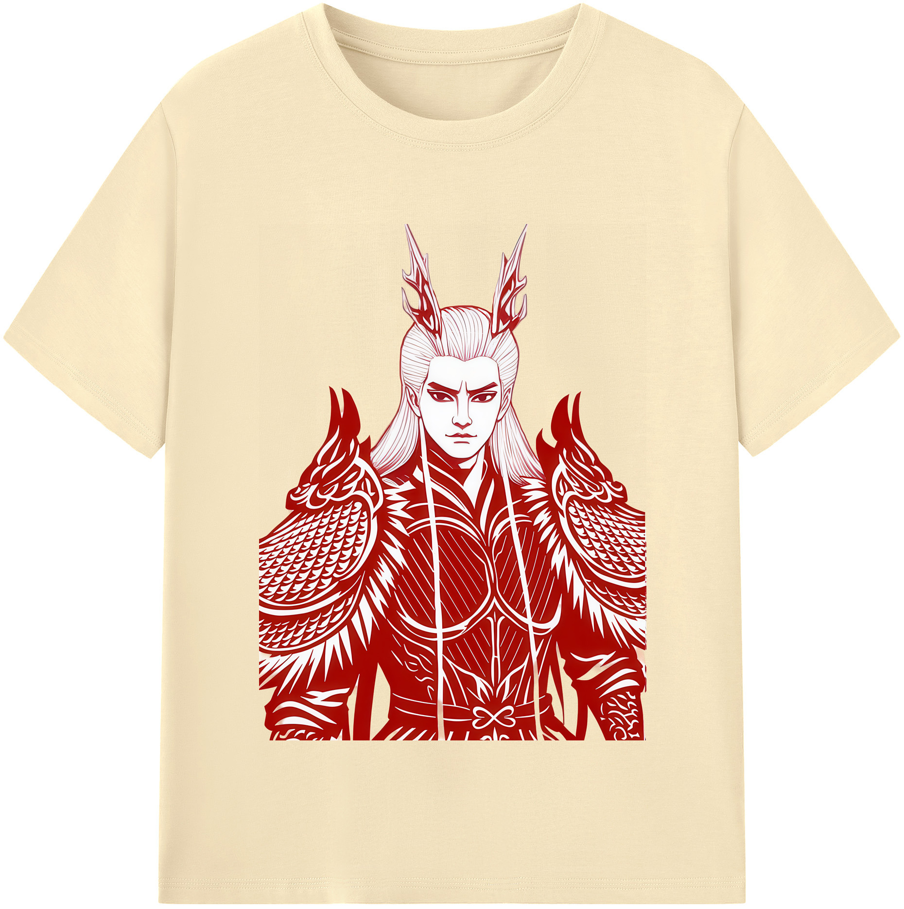 （画像用） Ne Zha 2 ナタ 魔童の大暴れ 綿100％半袖Tシャツ（フロントプリント）