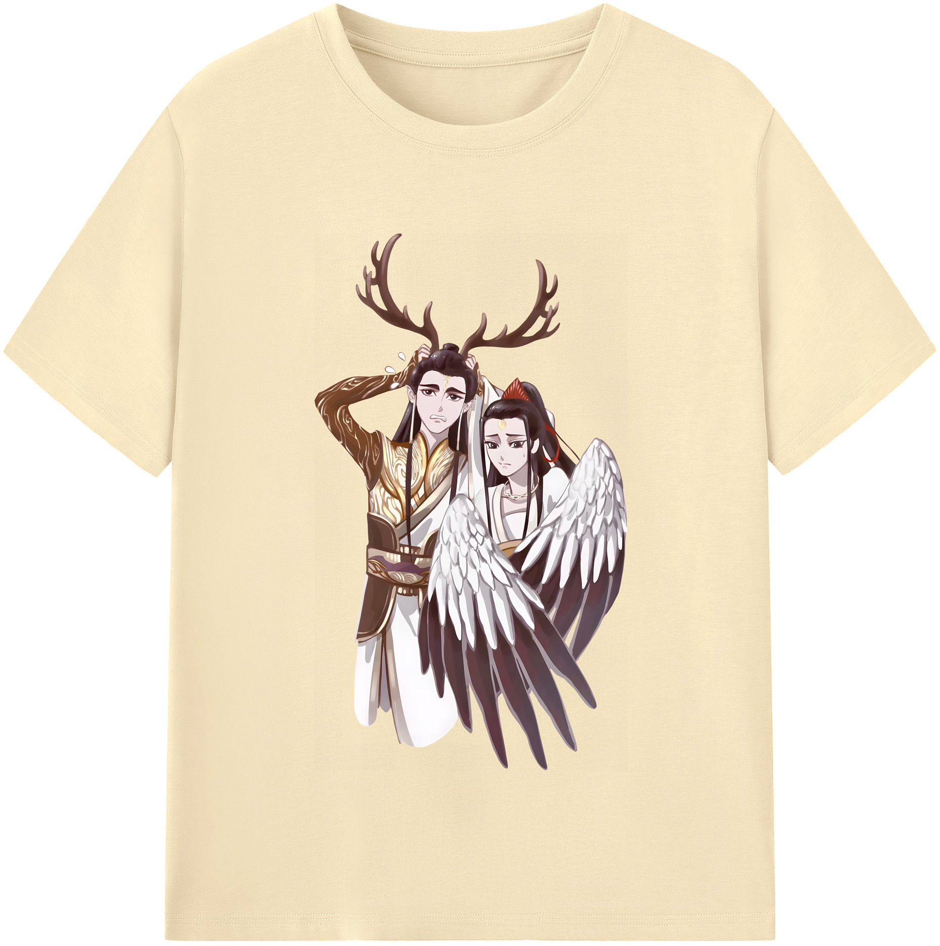 （画像用） Ne Zha 2 ナタ 魔童の大暴れ 綿100％半袖Tシャツ（フロントプリント）