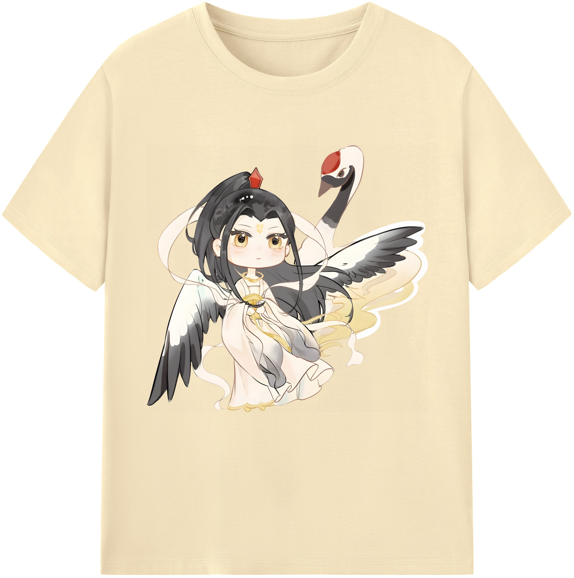 （画像用） Ne Zha 2 ナタ 魔童の大暴れ 綿100％半袖Tシャツ（フロントプリント）