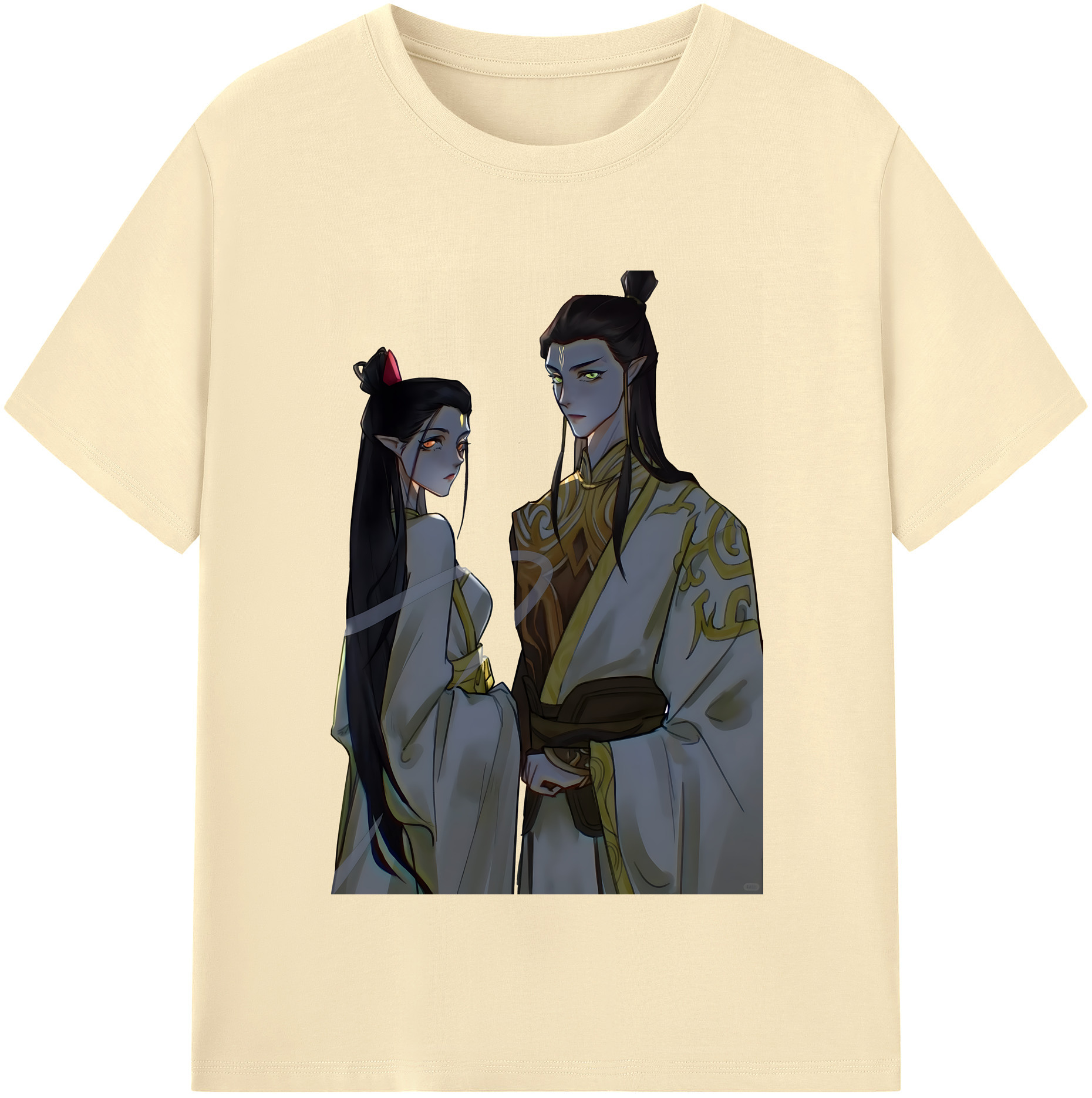 （画像用） Ne Zha 2 ナタ 魔童の大暴れ 綿100％半袖Tシャツ（フロントプリント）
